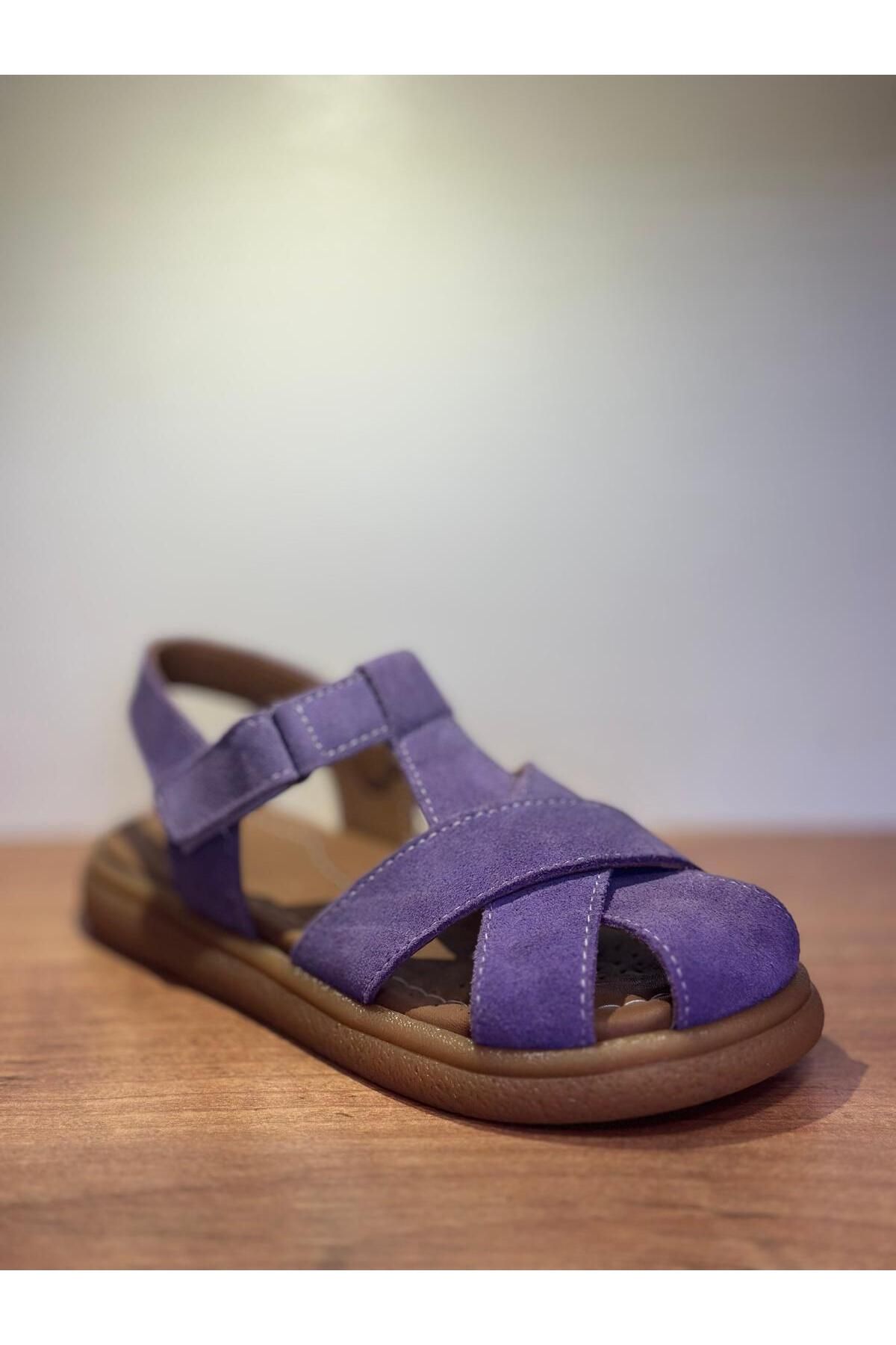 Seon Sandals - Kız Çocuk Süet Lila Sandalet