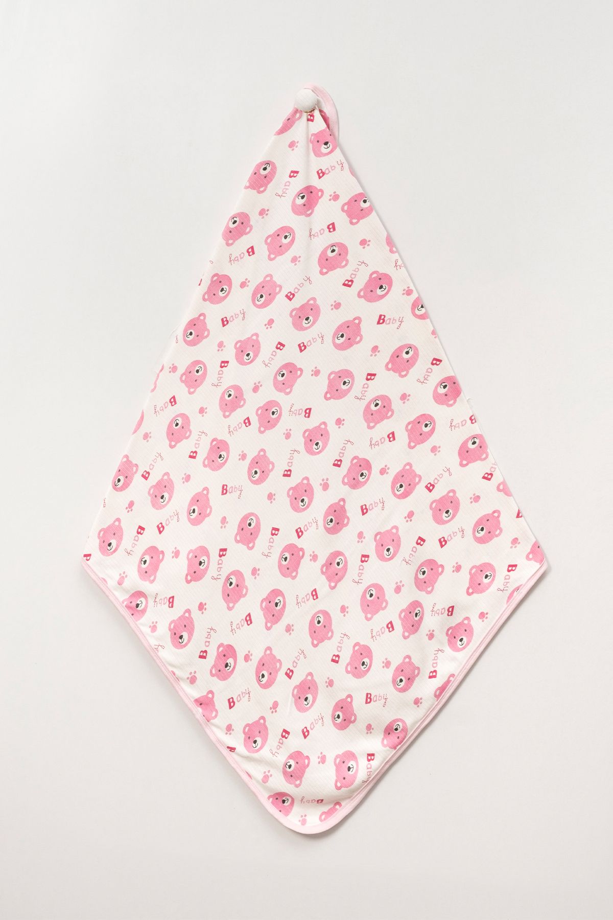 Teddy Pie Sevimli Ayıcık Desenli Pamuklu Çift Kat 80x90 cm Bebek Battaniyesi