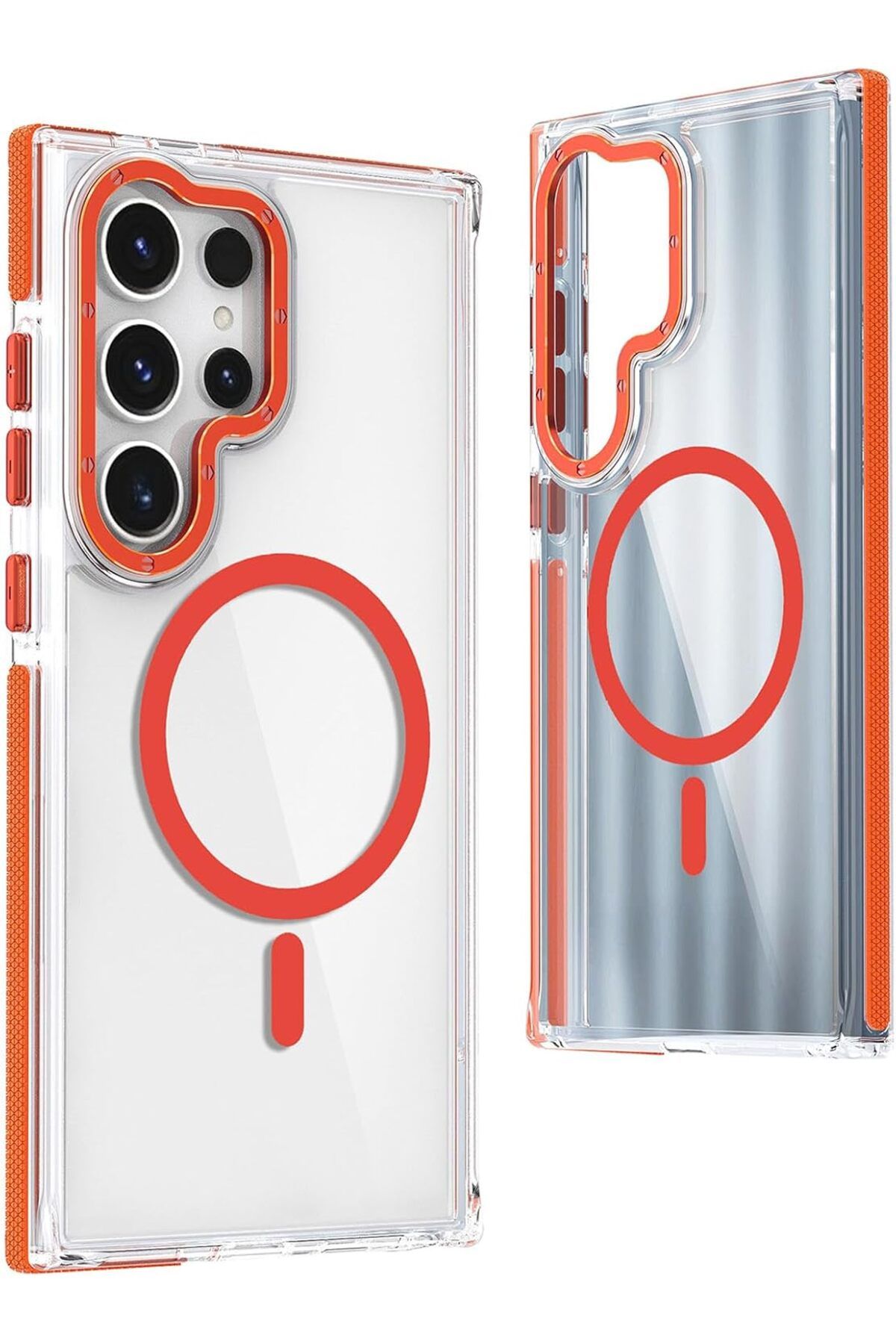 Deppo Trend Samsung Galaxy S24 Ultra Uyumlu Kılıf Kenar ve Köşe Korumalı Airbag Koruyucu Şeffaf ve Renkli Kapak
