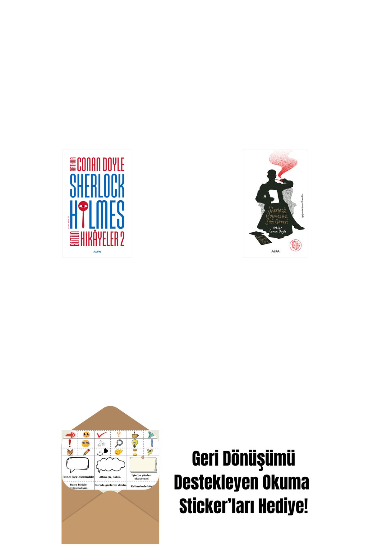 Alfa Yayınları Sherlock Holmes - Bütün Hikayeler 2 (Ciltli) + Sherlock Holmes'un Son Görevi + Okuma Sticker'ları
