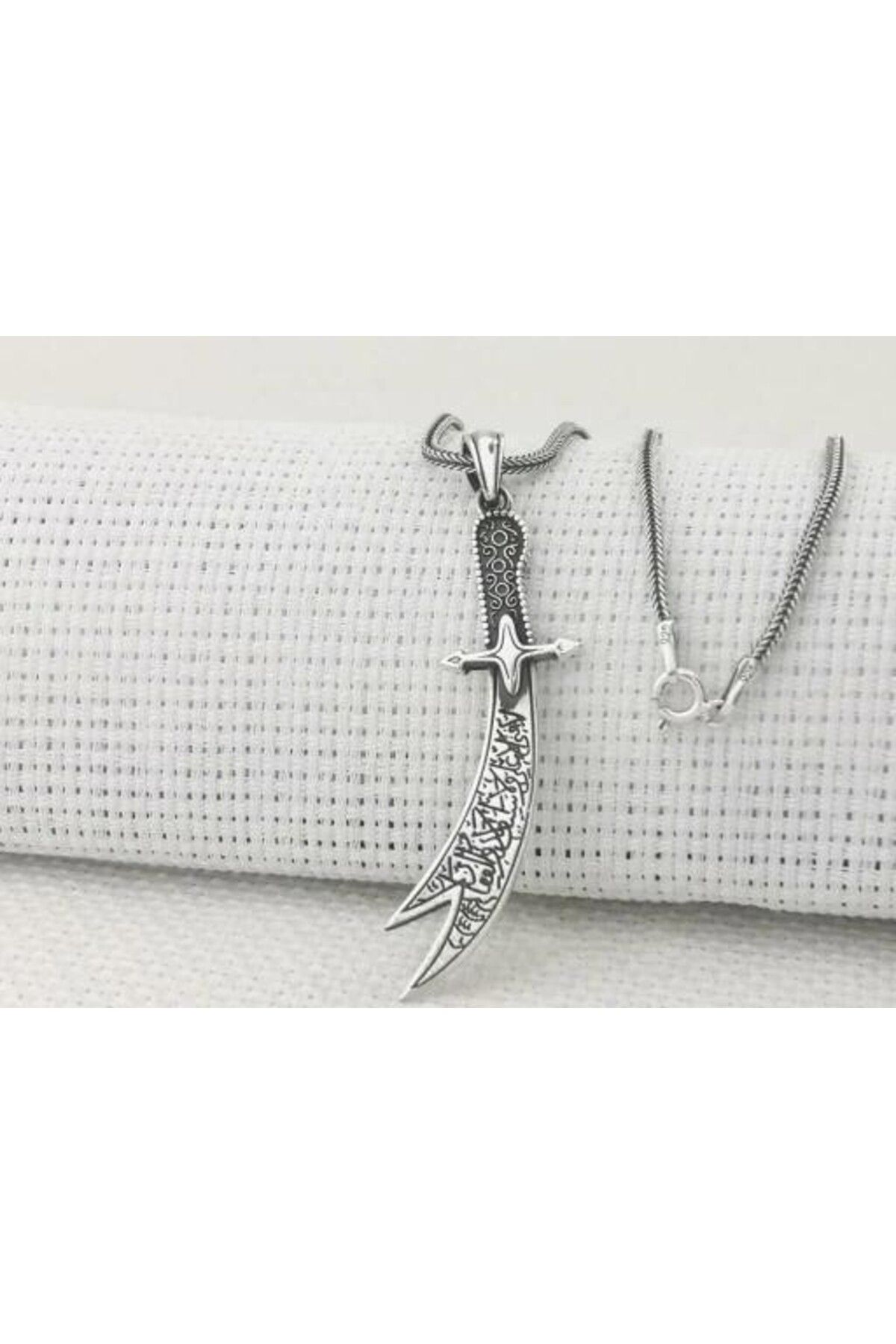 shop Zülfikar Figürlü Dualı 925 Ayar Gümüş Erkek Kolye Ucu