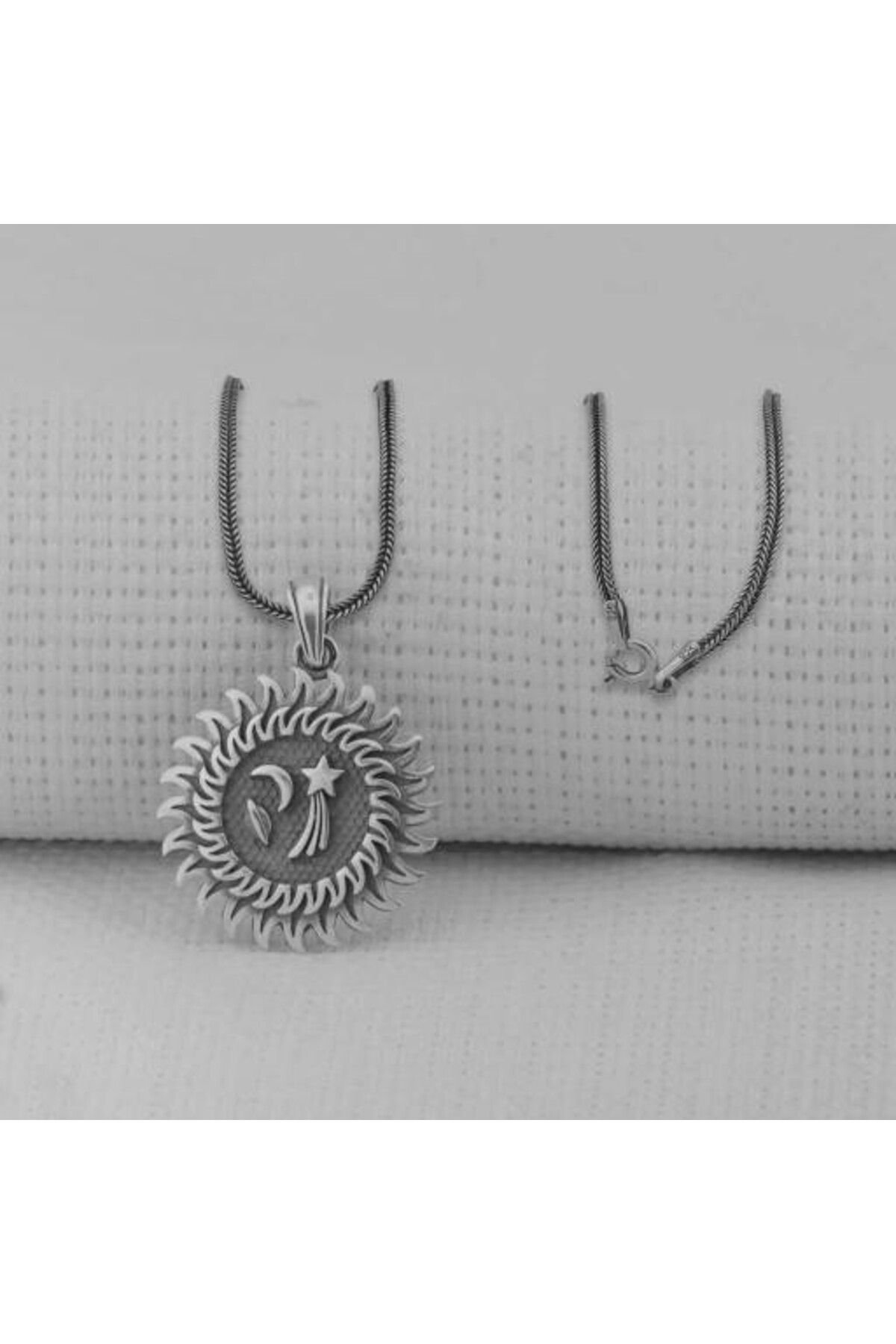 shop Galaksi Tasarımlı 925 Ayar Gümüş Erkek Kolye