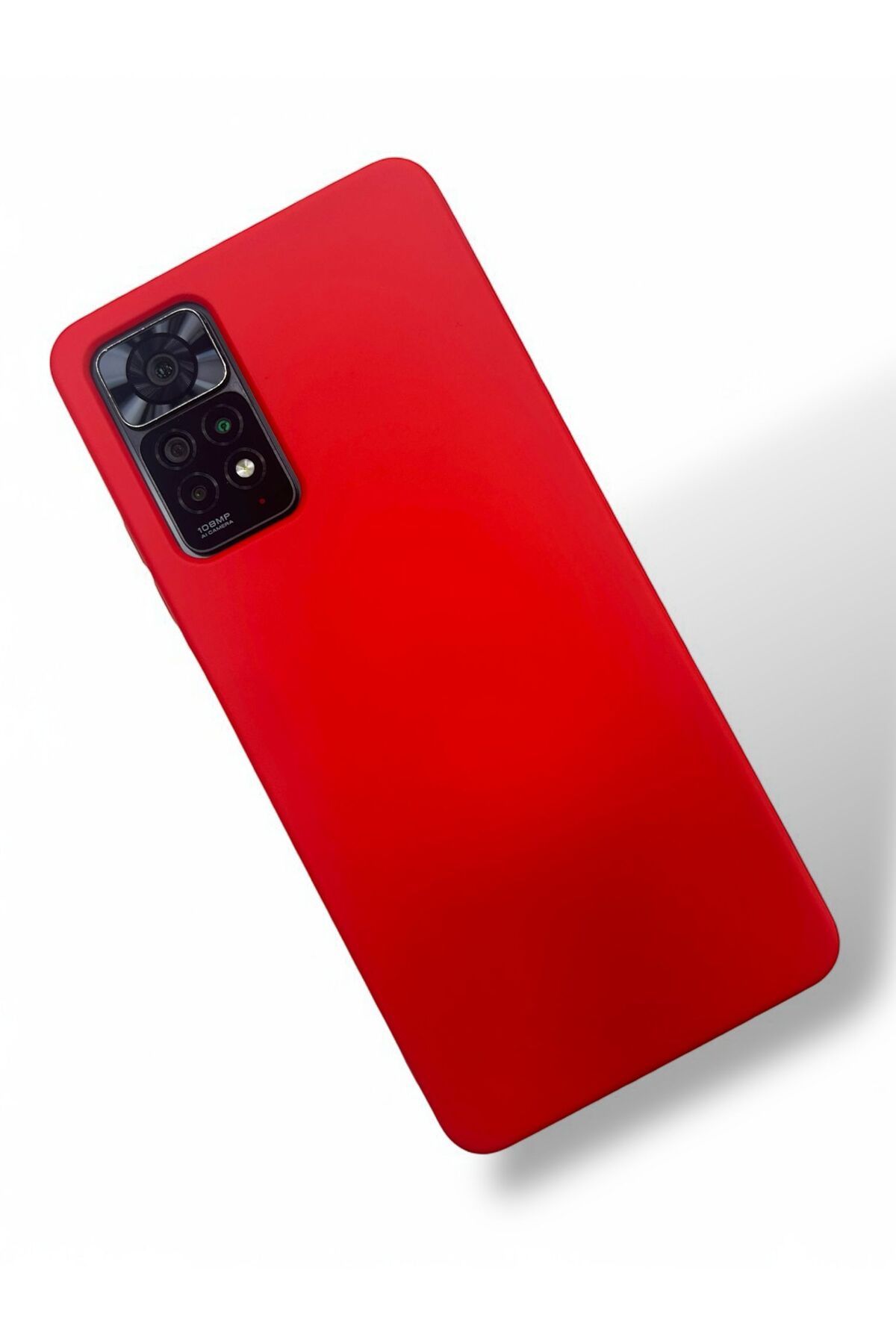 Merwish Xiaomi Redmi Note11 Pro Uyumlu Içi Kadife Soft Lansman Silikon Kılıf Kapak Kırmızı