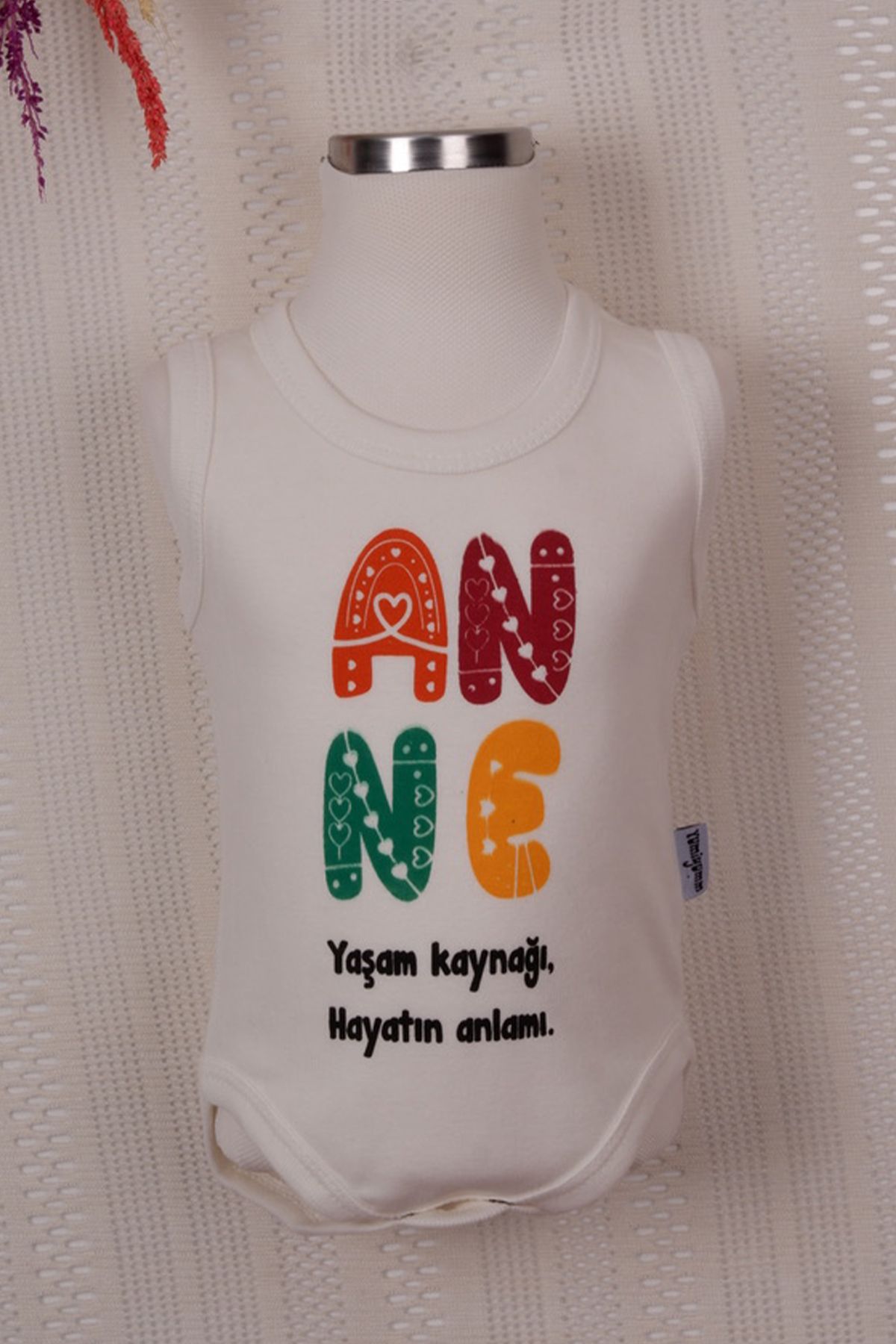 LilJoy Baskılı Bebek Body Zıbın Anne Yaşam Kaynağı %100 Pamuk