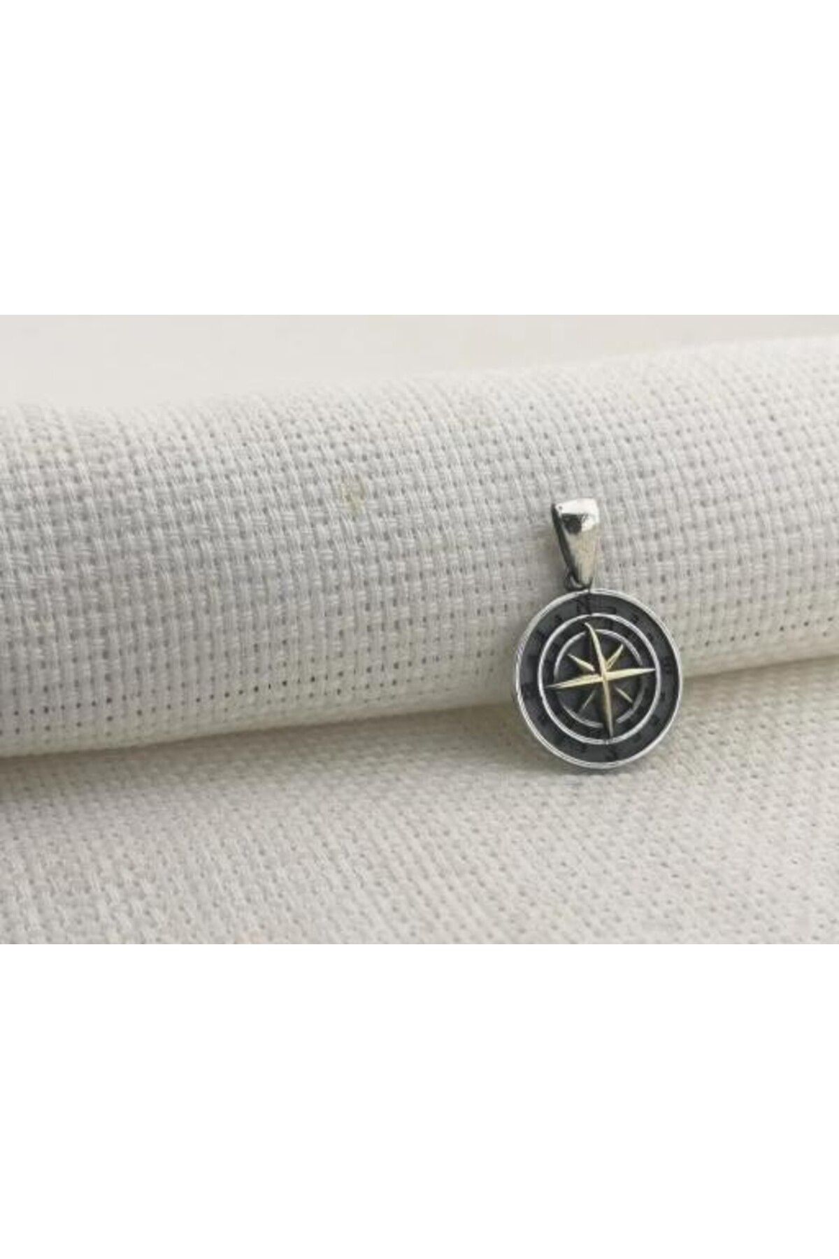 shop Pusula 925 Ayar Gümüş Erkek Kolye Ucu