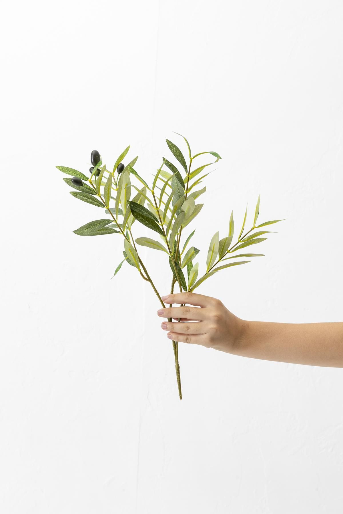 Güleç Yapay Çiçek Yapay Zeytin Dalı 50 cm