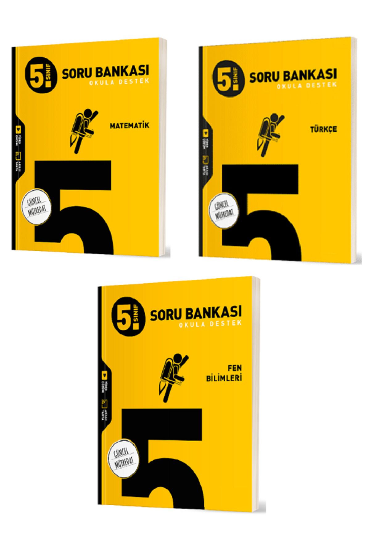 Evrensel İletişim Yayınları 5.Sınıf Hız Yayınları Matematik + Türkçe + Fen Bilimleri Soru Bankaları / Güncel Müfredat / 3 KİTAP