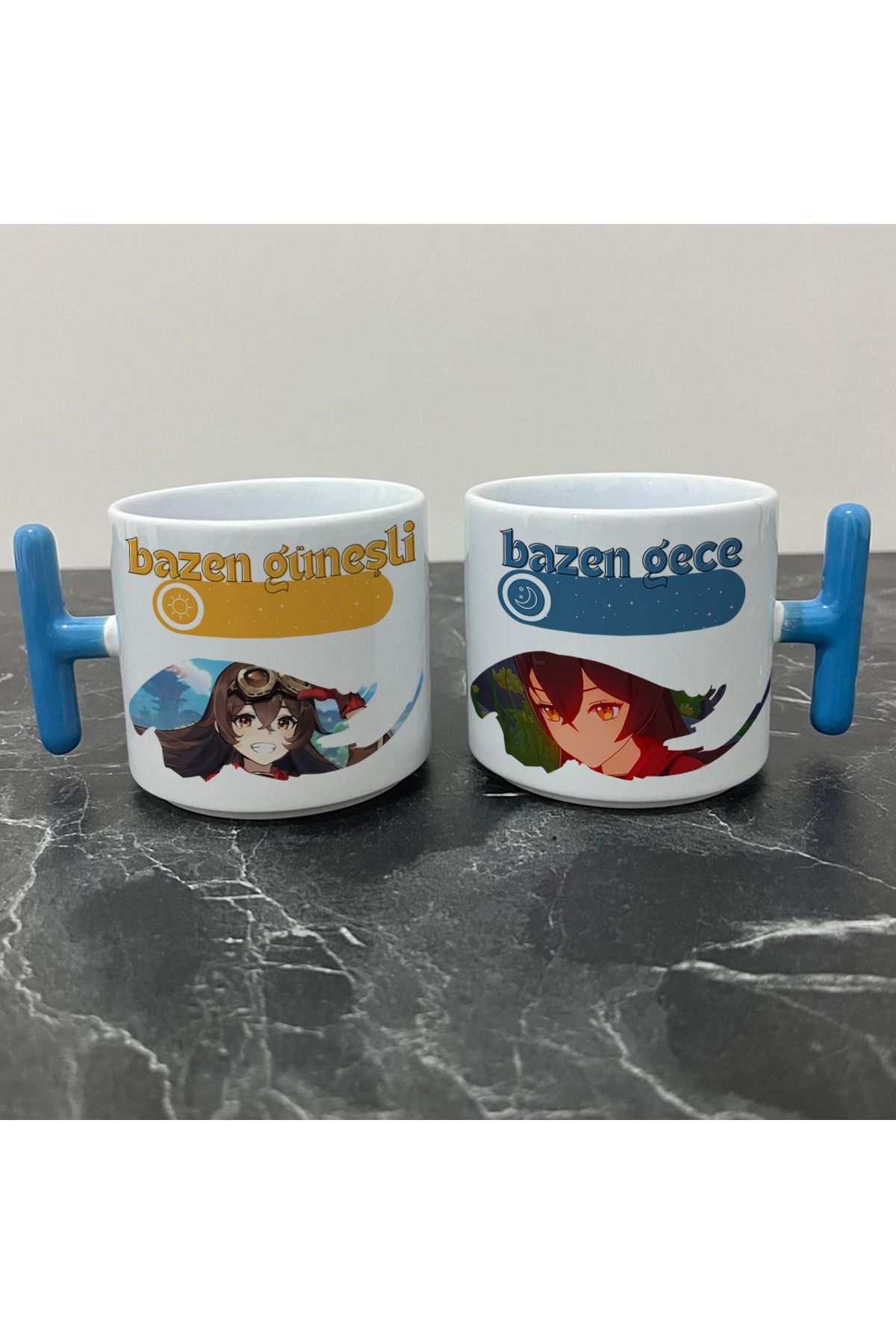 Define Moyas Genshin Impact Amber Kupa Bardak - Genshin Impact Güneşli Gece Serisi