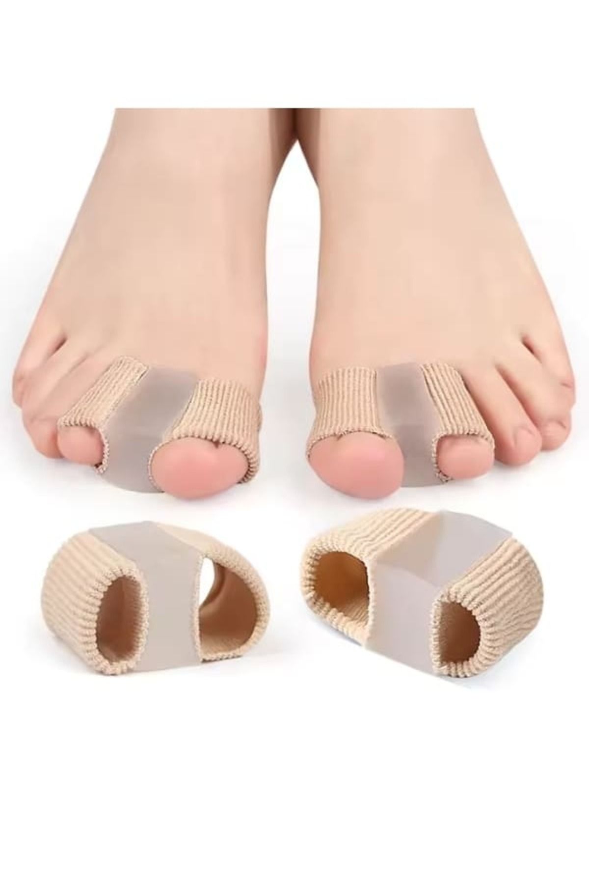 TopukPro Ayak Baş Parmak Kemik Eğriliği Düzeltici Bunyon - Halluks Valgus Düzeltici Silikon + Kumaş (1Adet)