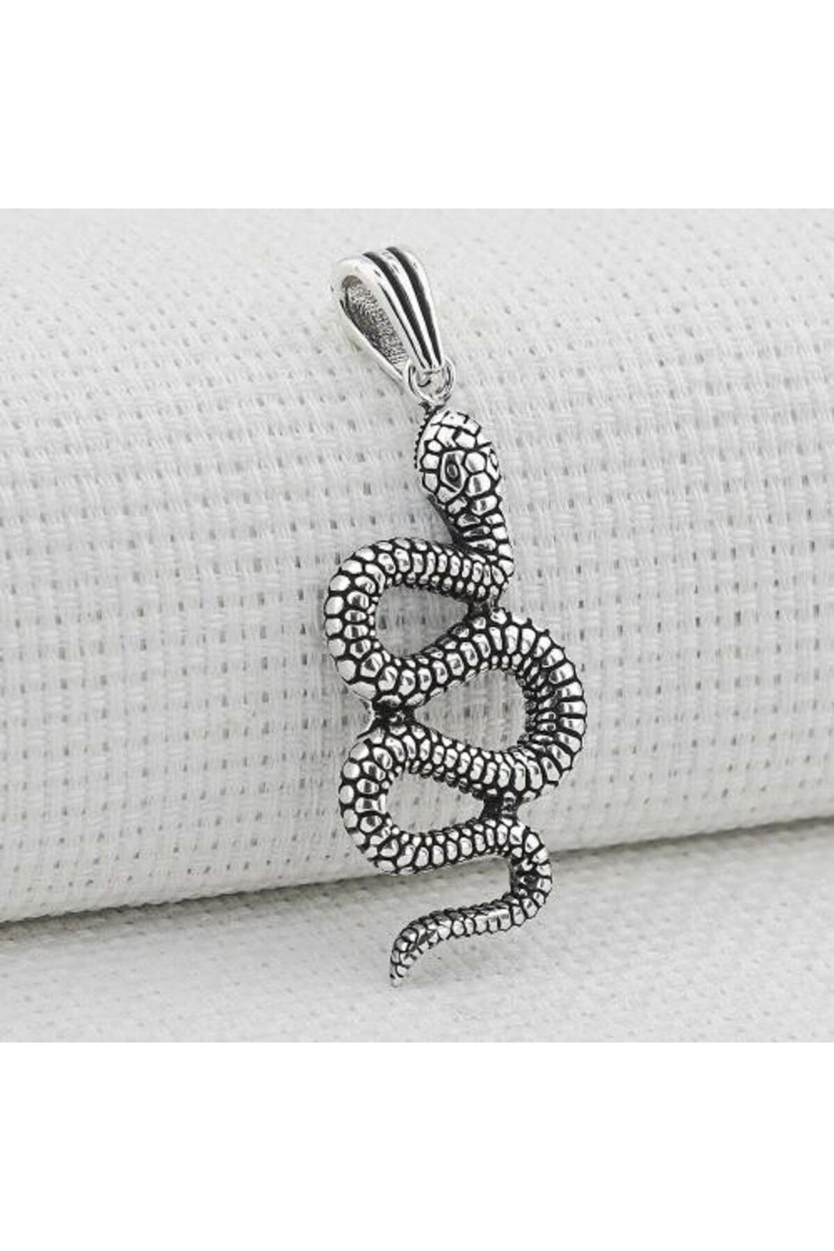 shop Yılan Figürlü 925 Ayar Gümüş Erkek Kolye Ucu