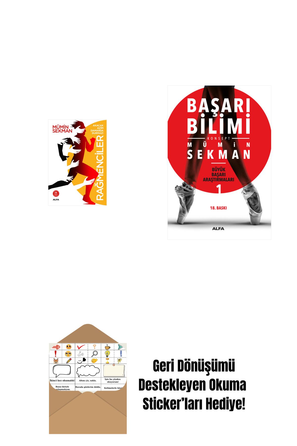 Alfa Yayınları Rağmenciler - Akacak Azim Damarda Durmaz! + Başarı Bilimi + Okuma Sticker'ları