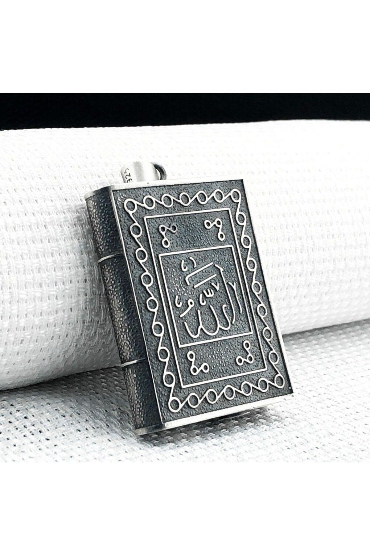 shop Allah Muhammet Yazılı Cevşeni Kebir Dualı 925 Ayar Gümüş Erkek Kolye Ucu