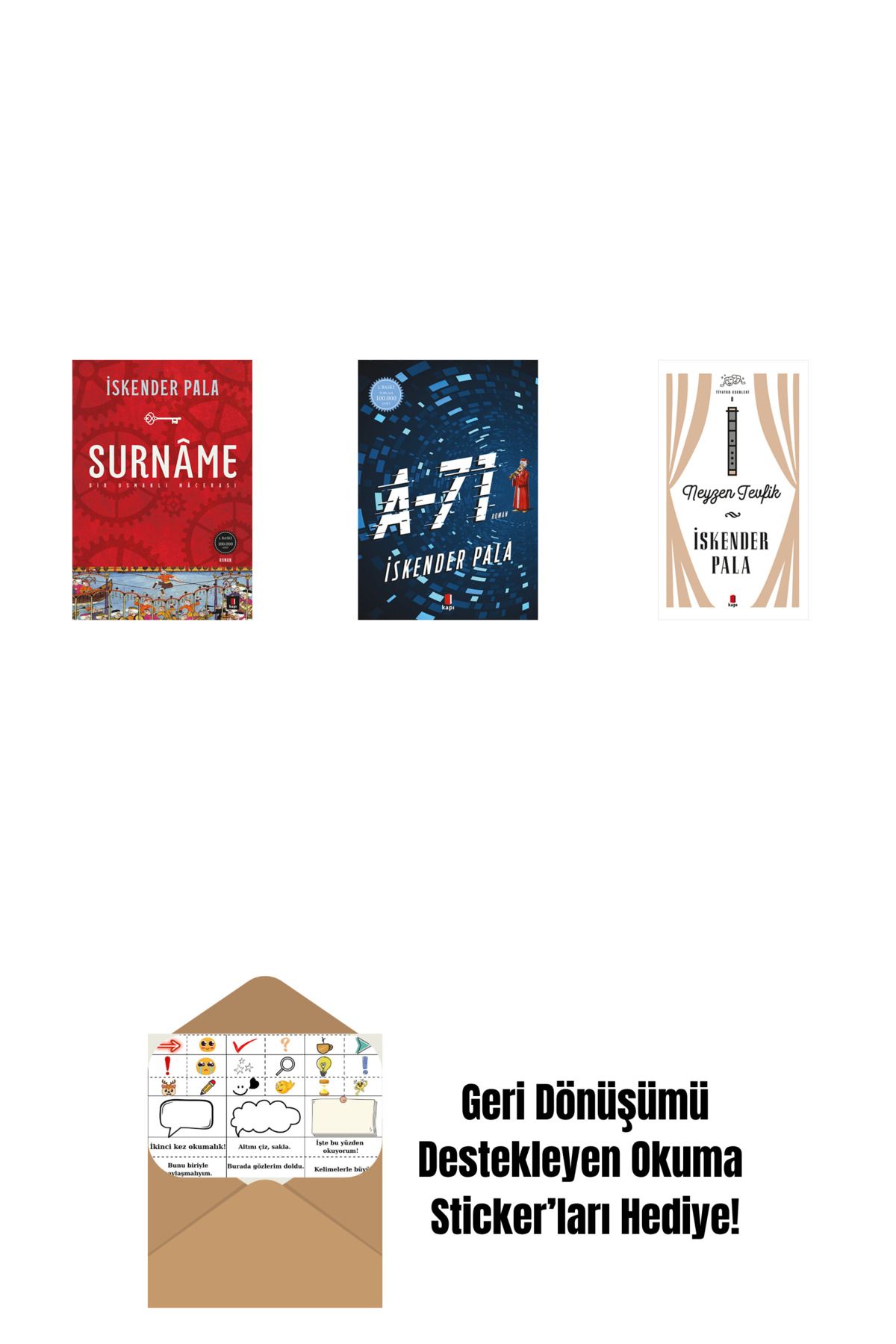 Alfa Yayınları Surnâme - Bir Osmanlı Mâcerası + A-71 + Neyzen Tevfik (Ciltli) + Okuma Sticker'ları