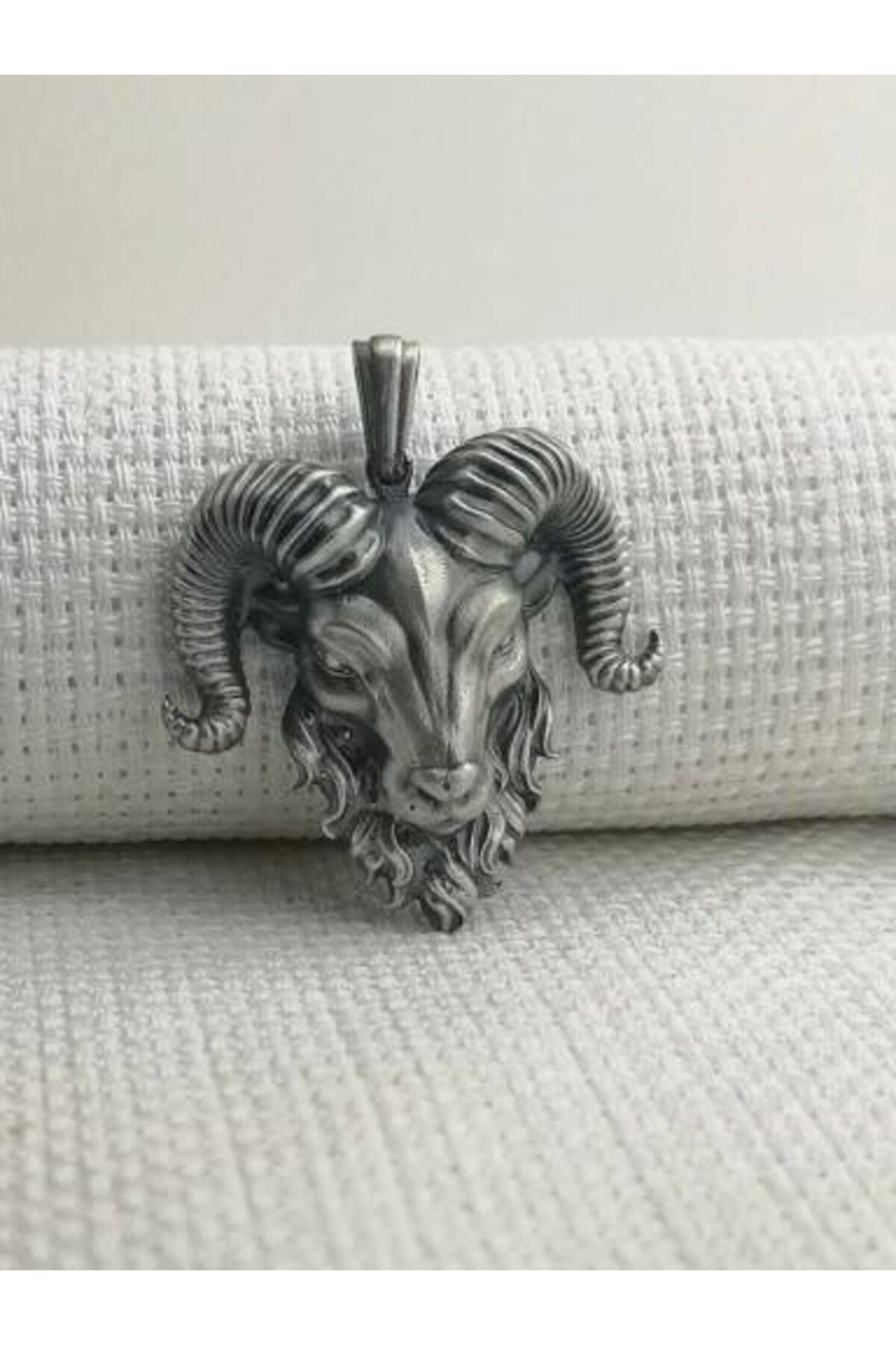 shop Sakallı Koç Başı Üç Boyutlu 925 Ayar Gümüş Erkek Kolye Ucu