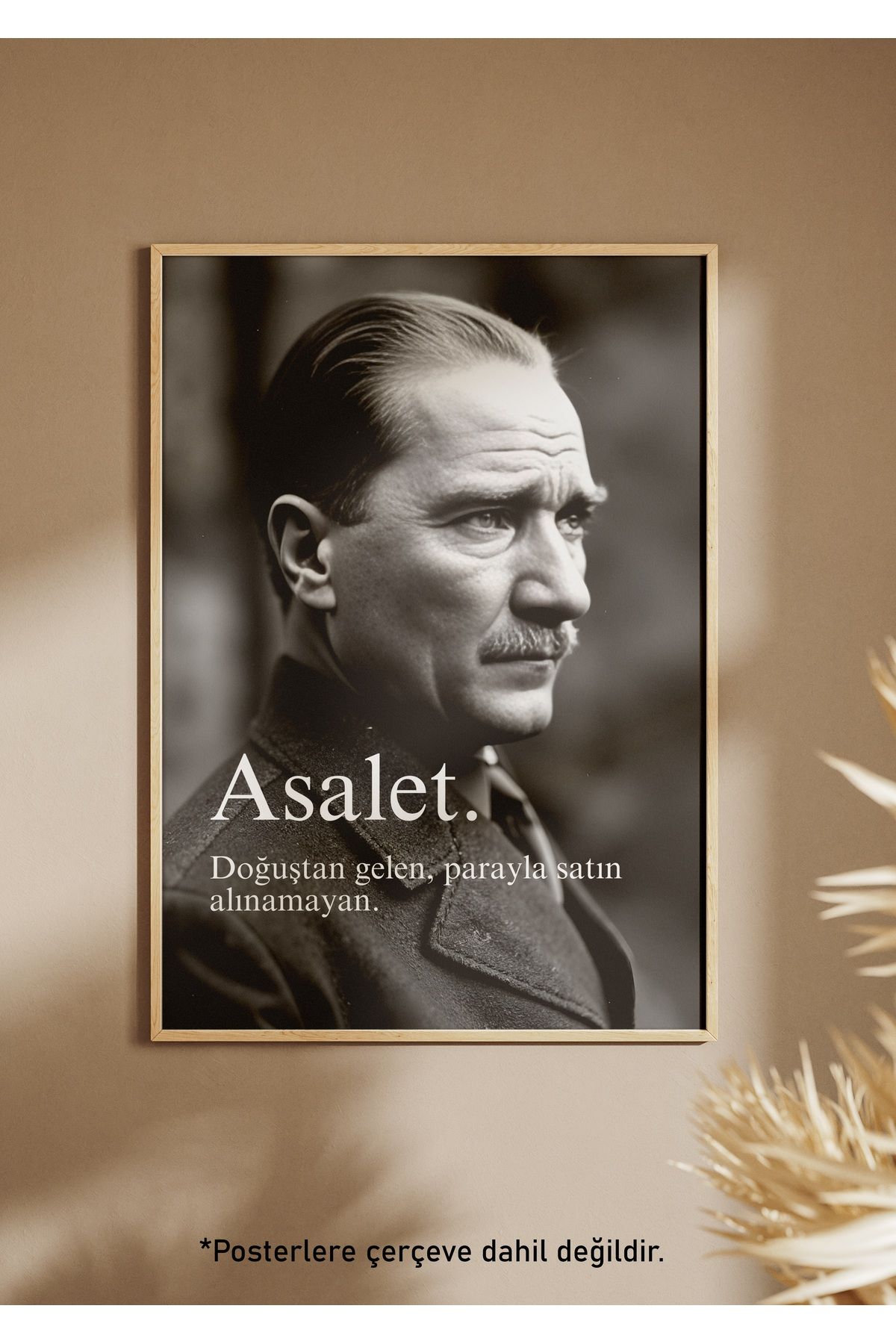 One Little Happiness ATATÜRK ASALET Poster Estetik Duvar Posteri , Çerçevesiz Poster