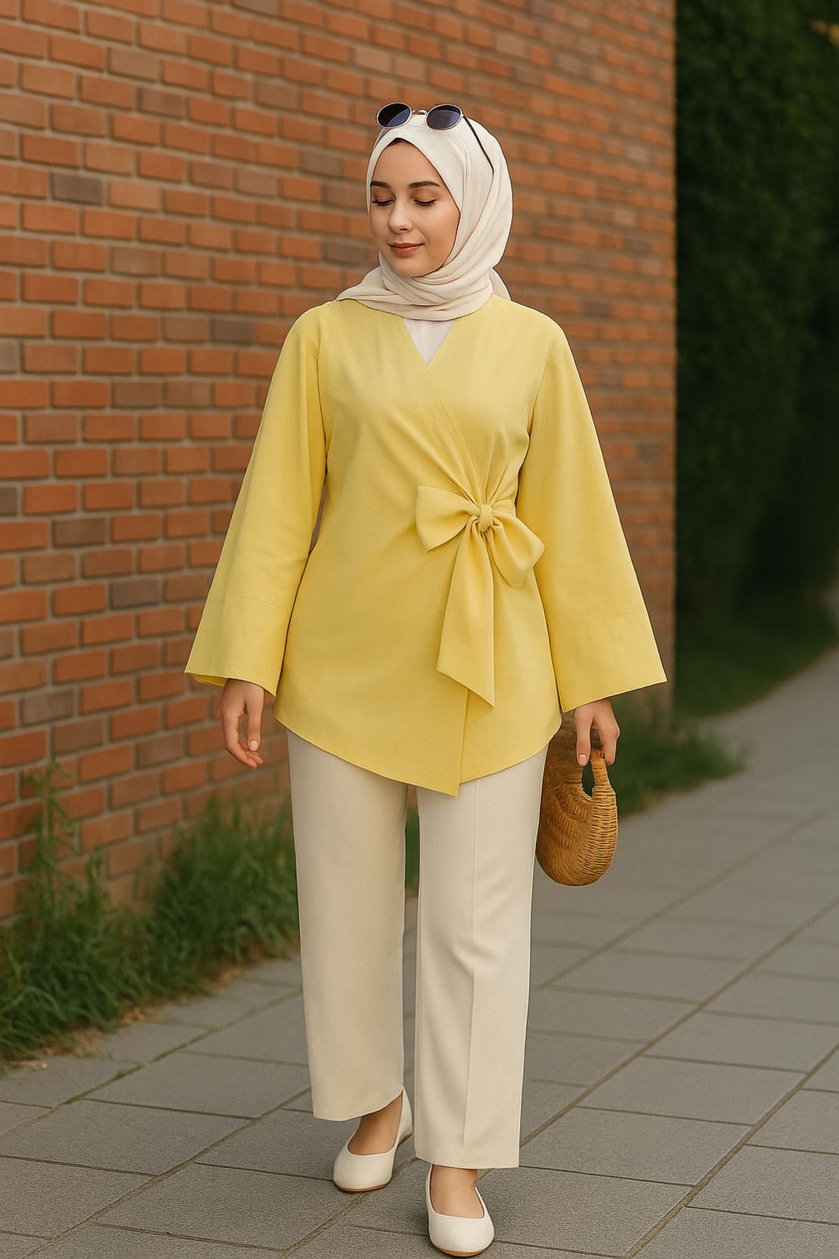ARONLİ Kadın Yan Bağlamalı Tunik - Kimono – Hem Tesettür Hem Günlük Şıklık İçin