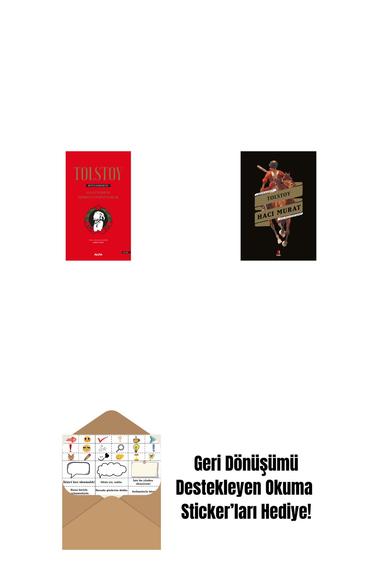 Alfa Yayınları Tolstoy Bütün Eserleri 15 (Ciltli) + Hacı Murat + Okuma Sticker'ları