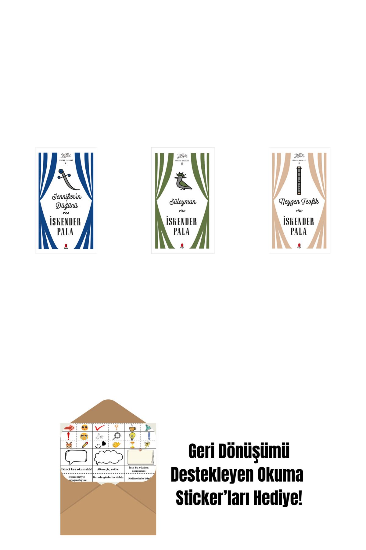 Alfa Yayınları Jennifer’ın Düğünü (Ciltli) + Süleyman (Ciltli) + Neyzen Tevfik (Ciltli) + Okuma Sticker'ları
