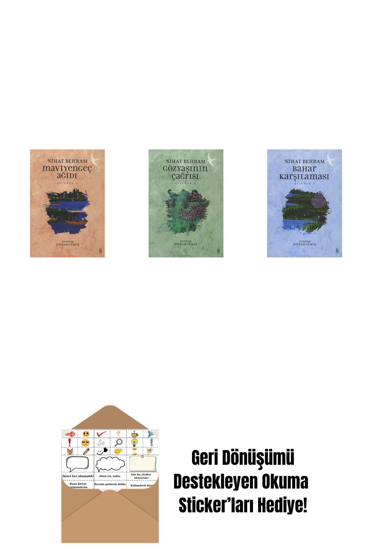 Alfa Yayınları MaviYengeç Ağıdı + Gözyaşının Çağrısı + Bahar Karşılaması + Okuma Sticker'ları