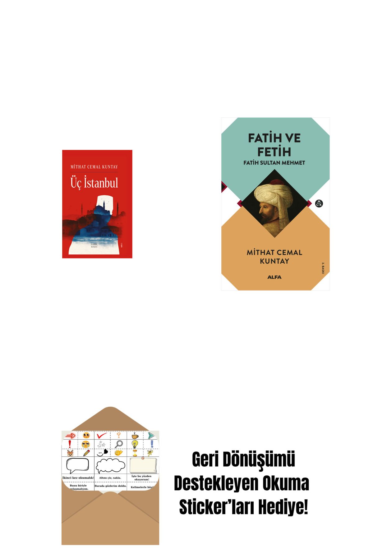 Alfa Yayınları Üç İstanbul (Ciltli) + Fatih ve Fetih + Okuma Sticker'ları