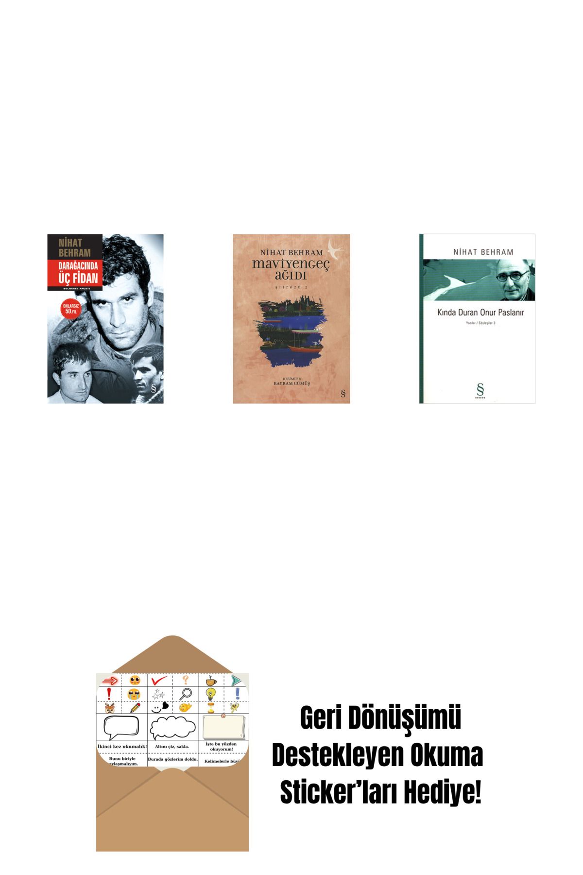 Alfa Yayınları Darağacında Üç Fidan (Ciltli) + MaviYengeç Ağıdı + Kında Duran Onur Paslanır + Okuma Sticker'ları