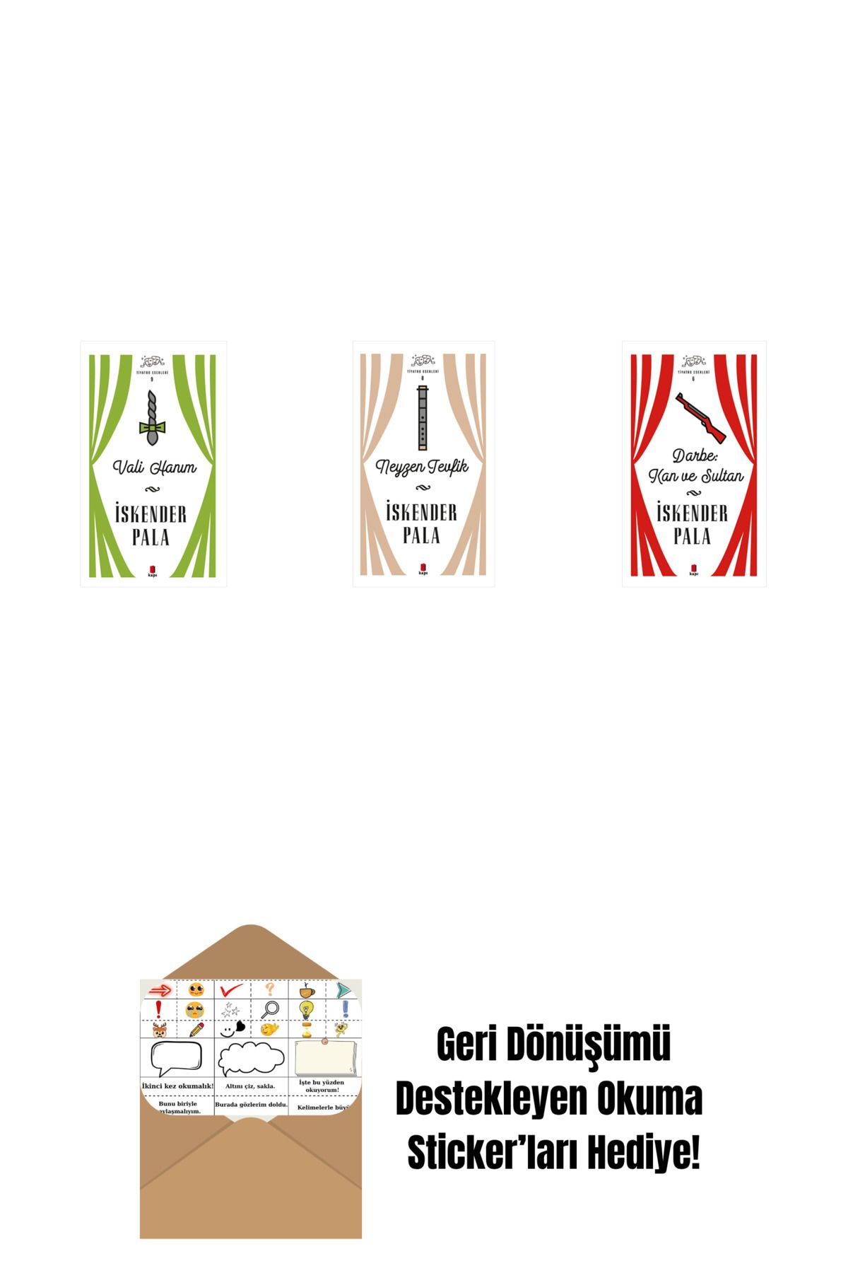 Alfa Yayınları Vali Hanım (Ciltli) + Neyzen Tevfik (Ciltli) + Darbe: Kan ve Sultan (Ciltli) + Okuma Sticker'ları