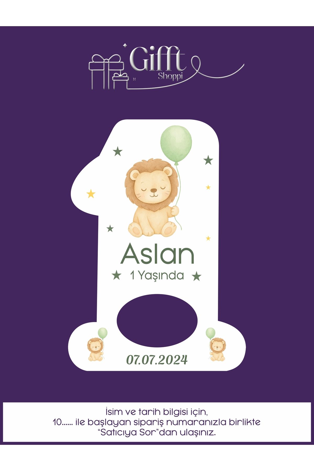 giftshoppi Ayıcıklı 1 Rakam açacak yenidoğan doğum günü magnet hediyelikleri 10 adet