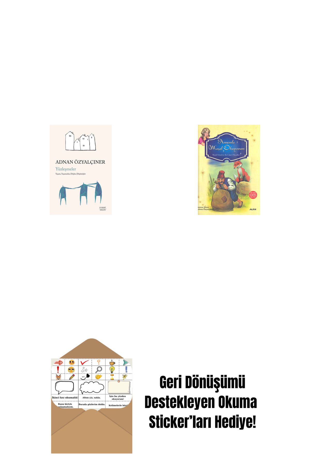 Alfa Yayınları Yüzleşmeler + Annemle Masal Okuyorum (Ciltli) + Okuma Sticker'ları