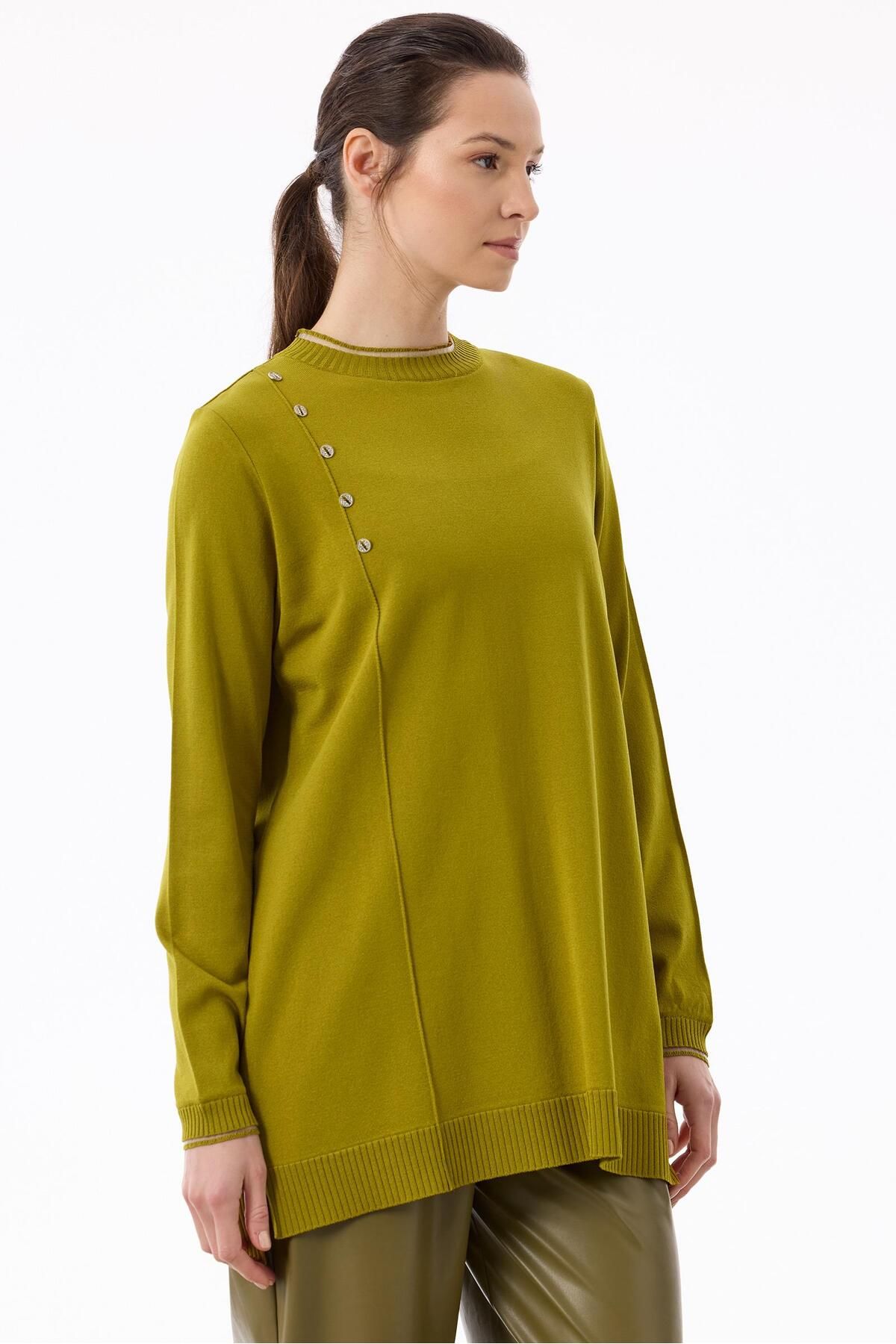 Tığ Triko Fırfır Detaylı Rayon Tunik ASİT