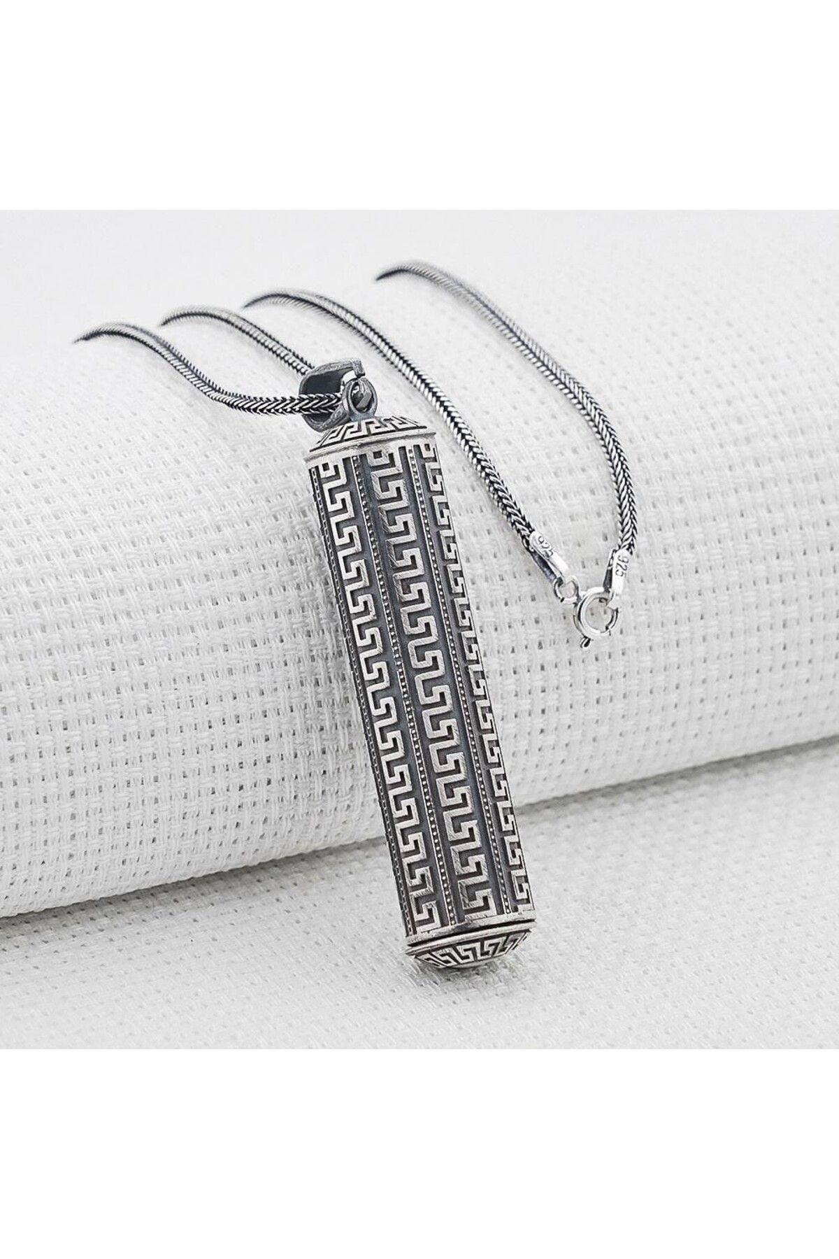 shop Silindir Cevşeni Kebir Dualı 925 Ayar Gümüş Erkek Kolye