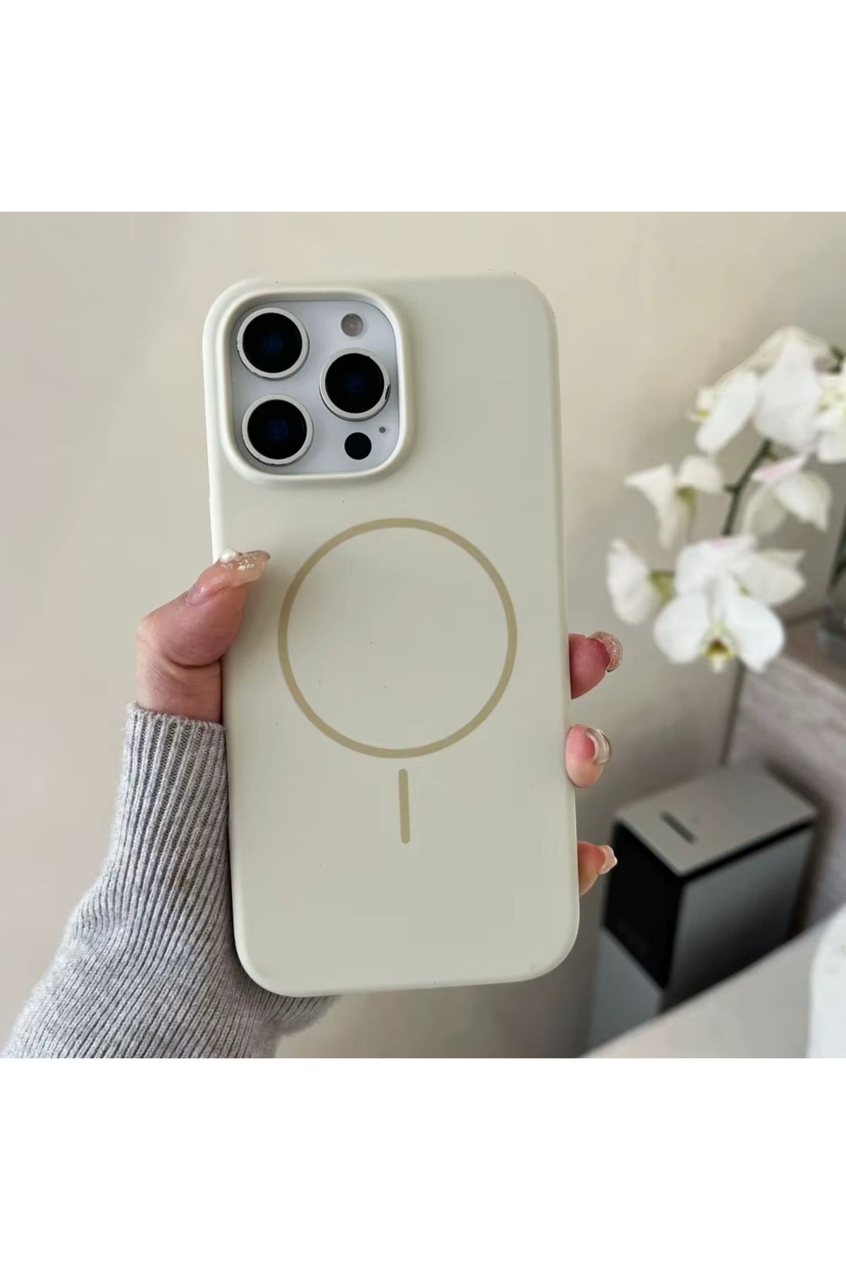 FABRON Apple Iphone 16 Pro Max Uyumlu Magsafe Lansman Kir Tutmaz Silinebilir Içi Kadife Telefon Kılıfı
