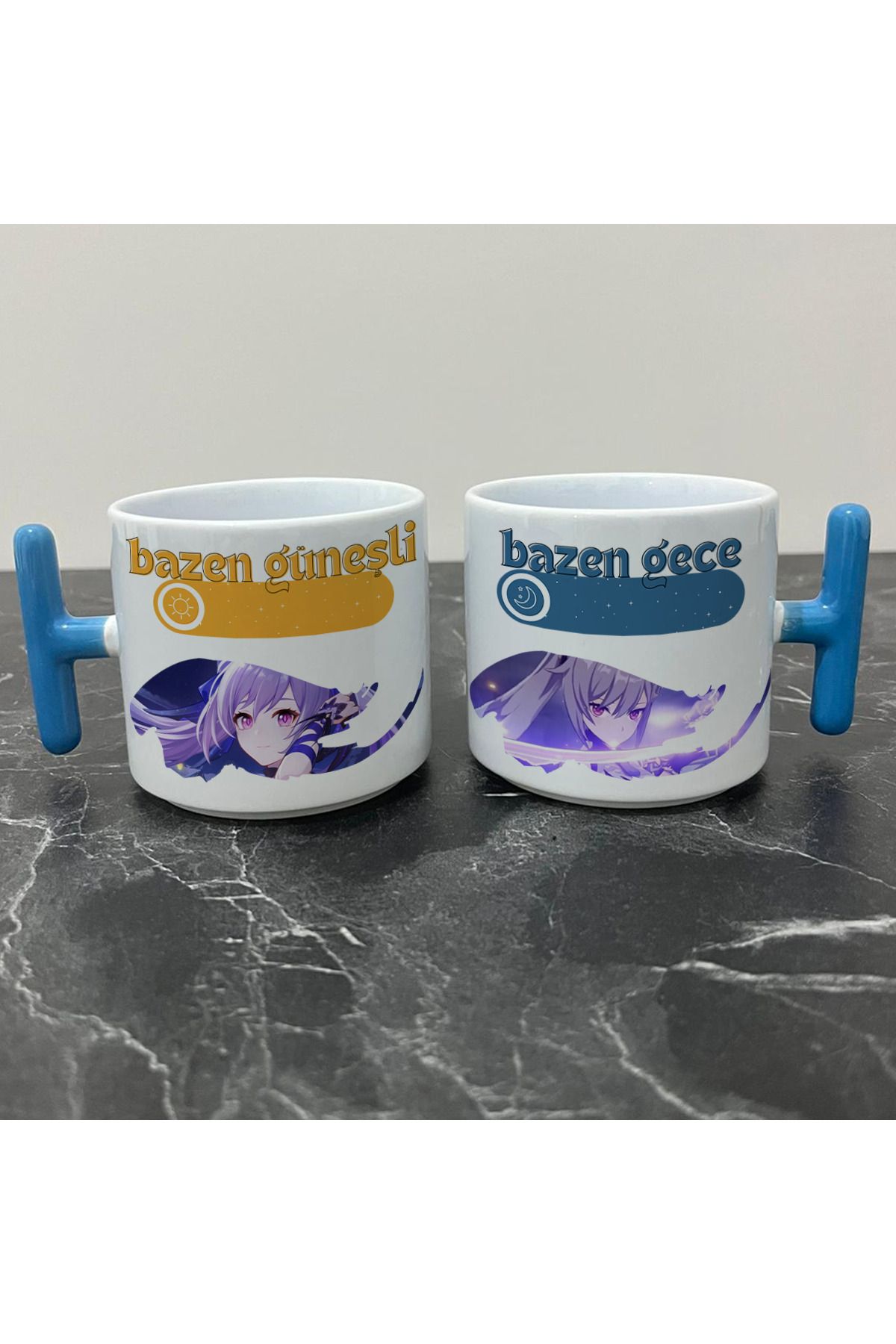 Define Moyas Genshin Impact Keqing Kupa Bardak - Genshin Impact Güneşli Gece Serisi