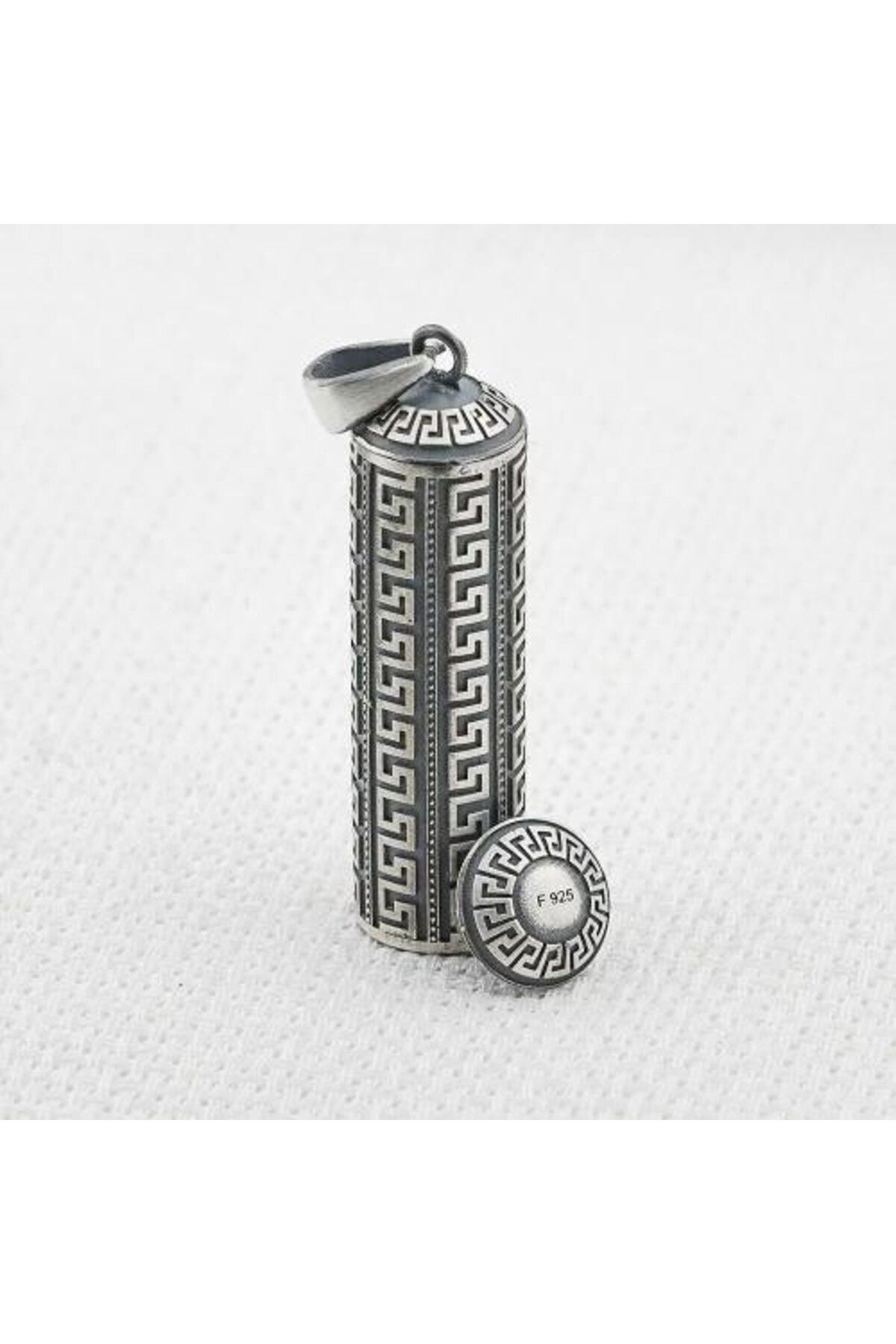 shop Silindir Cevşeni Kebir Dualı 925 Ayar Gümüş Orta Boy Erkek Kolye Ucu