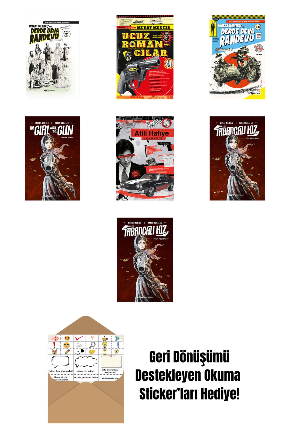 Alfa Yayınları Murat Menteş 7 Kitap Set + Okuma Sticker'ları