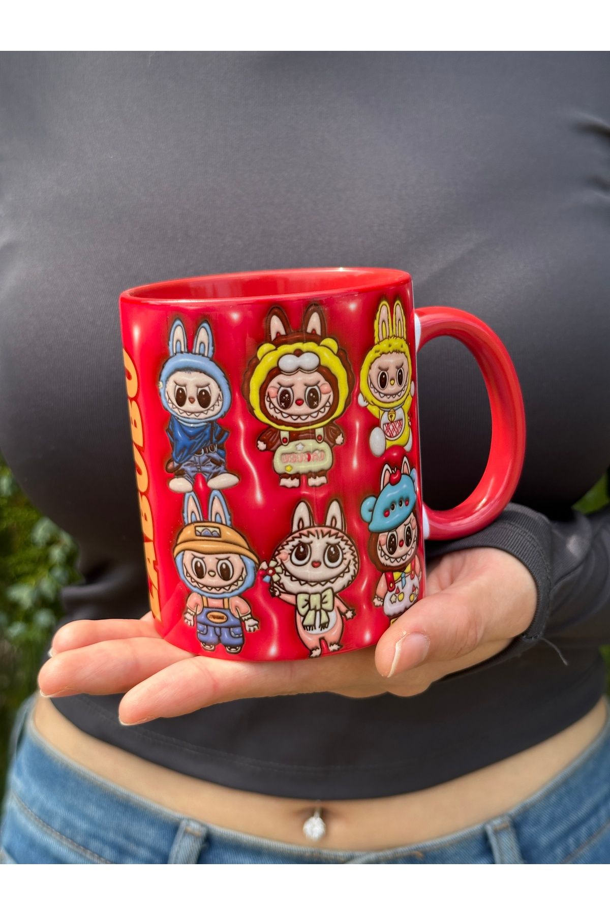 mugshop Labubu Kaliteli Porselen İsim Yazılabilir Premium Hediyelik Baskılı Kupa Bardak Doğum Günü Hediyesi