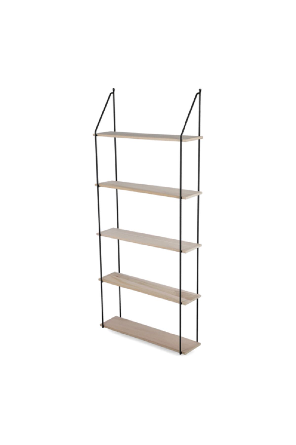 HONEYBEE-5-Layers Durable High Quality Floating Wall Shelf Beige and Black 2