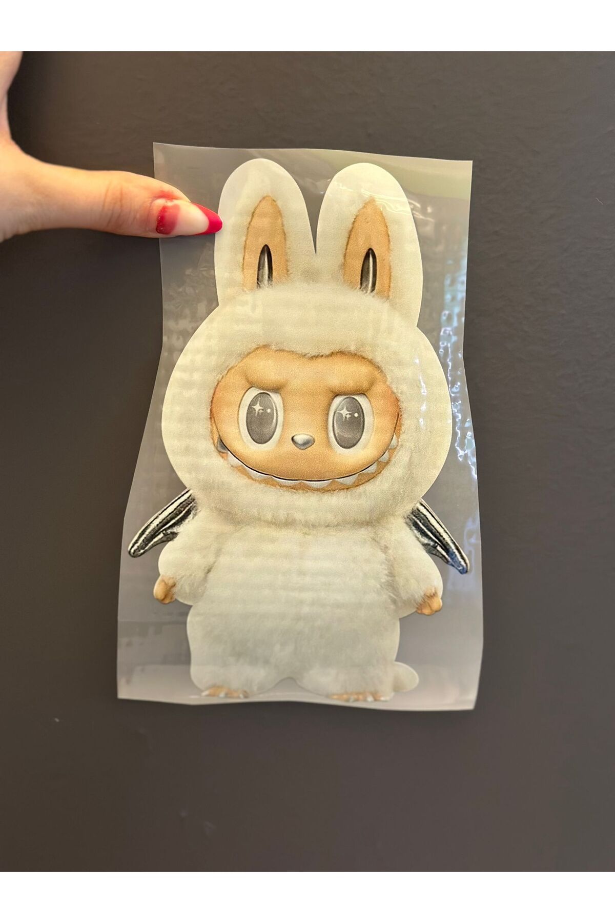 Gönülden Tasarım ÜTÜ İLE YAPIŞAN LABUBU TRAQNSFER BASKI ARMA 20X13 CM