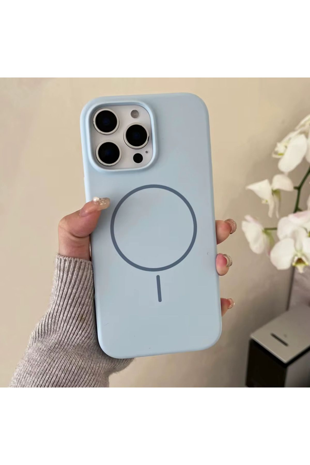 FABRON Apple Iphone 14 Pro Max Uyumlu Magsafe Lansman Kir Tutmaz Silinebilir Içi Kadife Telefon Kılıfı