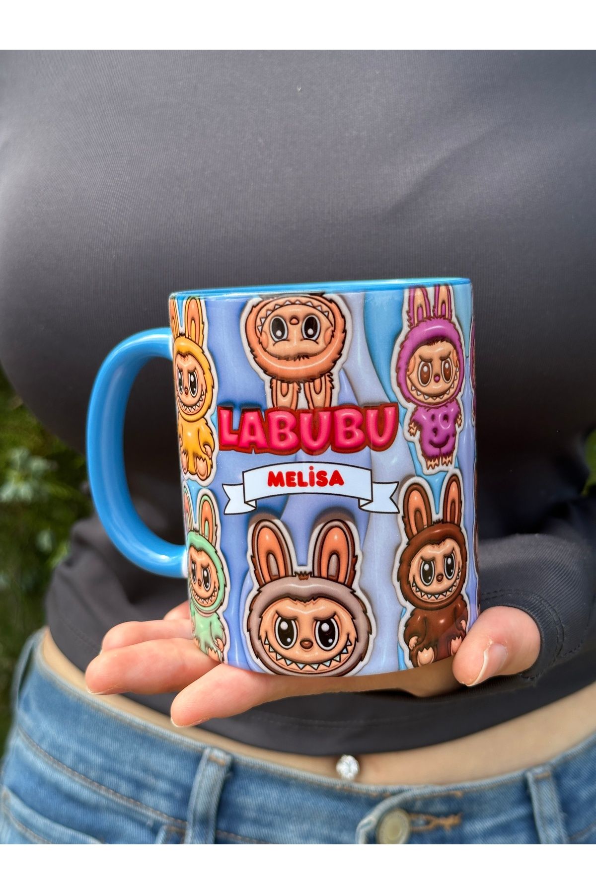 mugshop Labubu Kaliteli Porselen İsim Yazılabilir Premium Hediyelik Baskılı Kupa Bardak