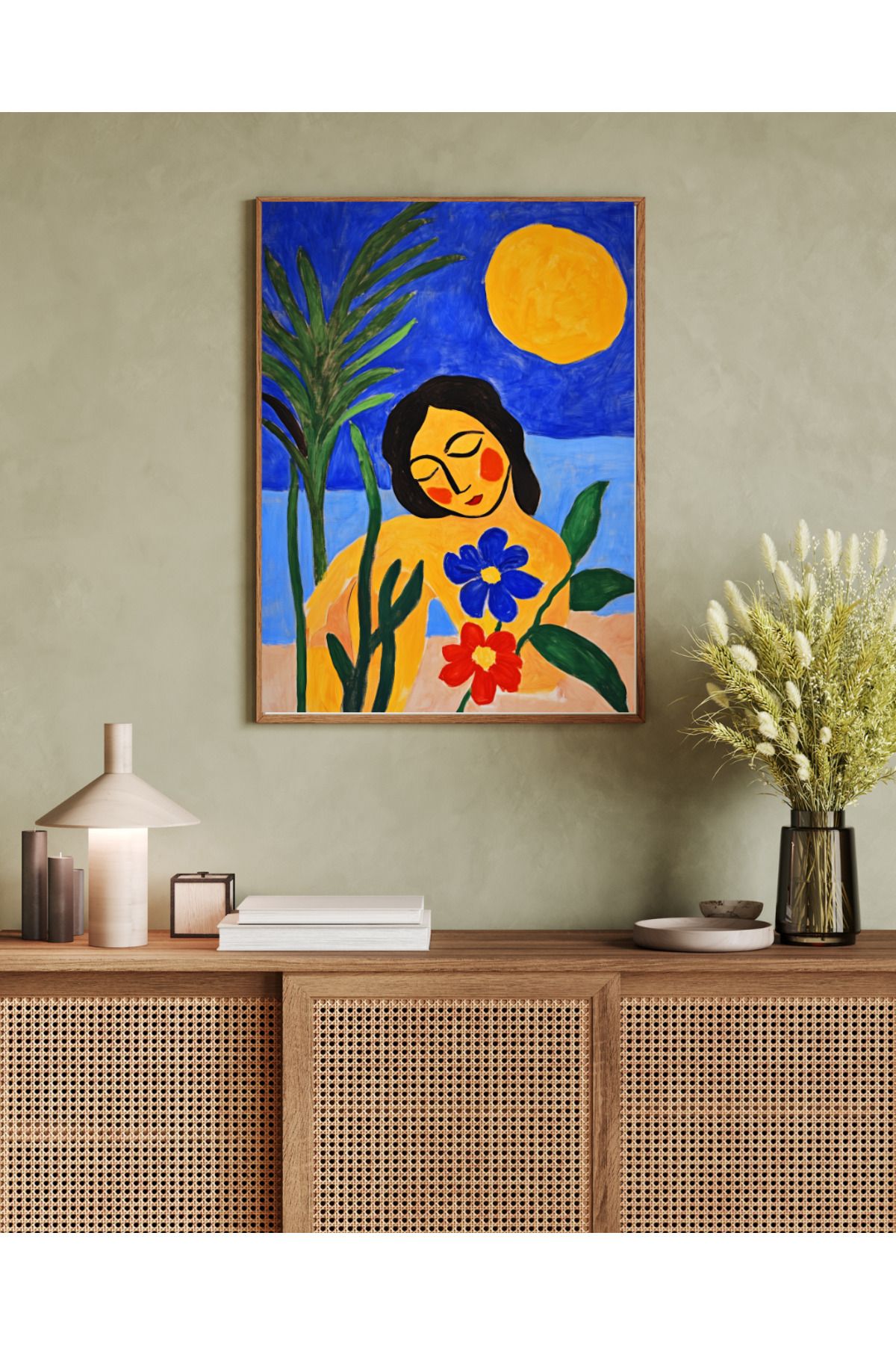 woodhomeworks tek parça salon ofis dekor tablo
