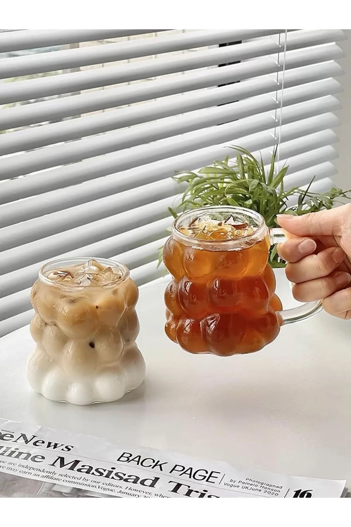 TT Home Bubbles Mug Kabarcıklı Kulplu Bardak 360 ml