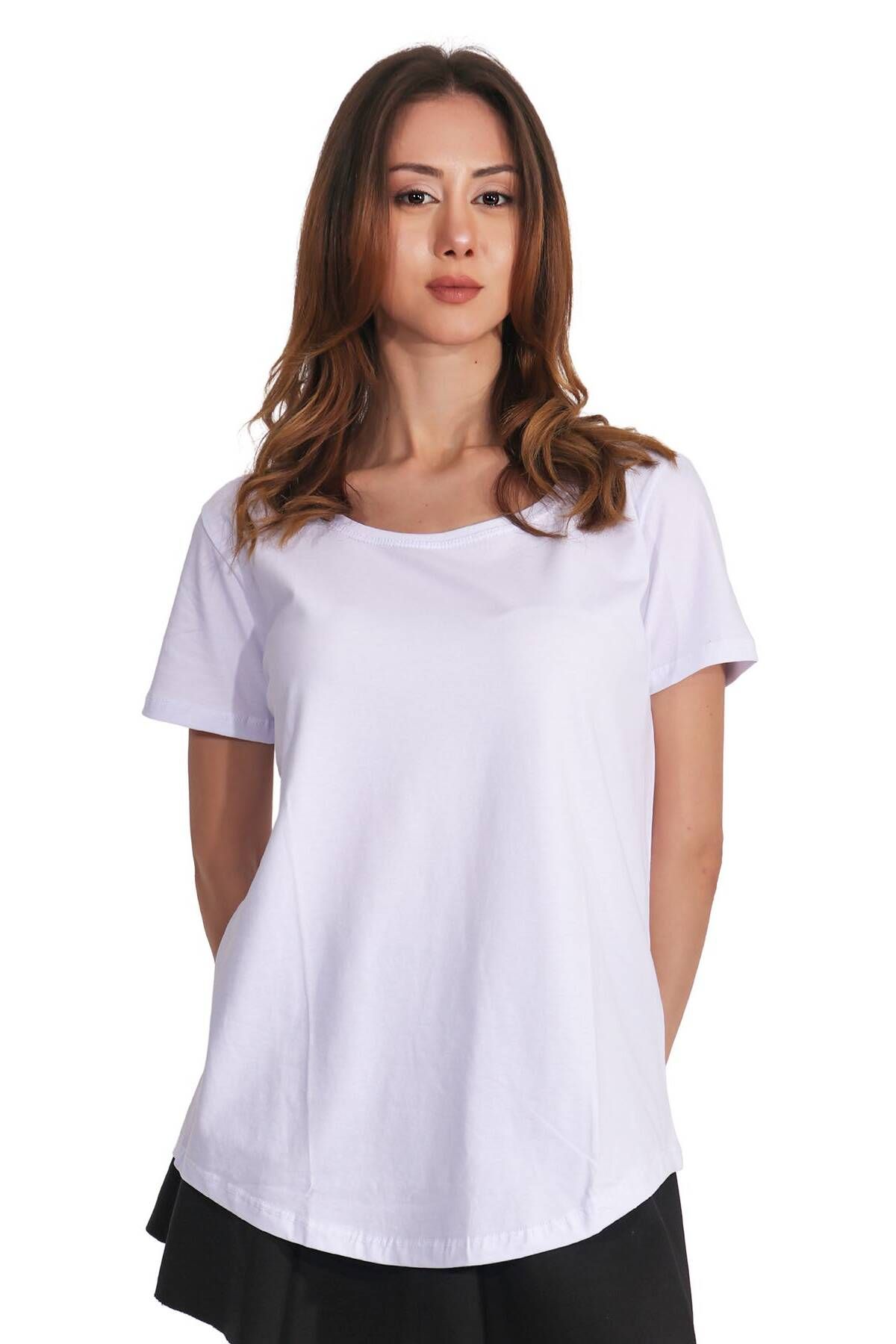 Duss İnci Beyazı Kadın T-Shirt