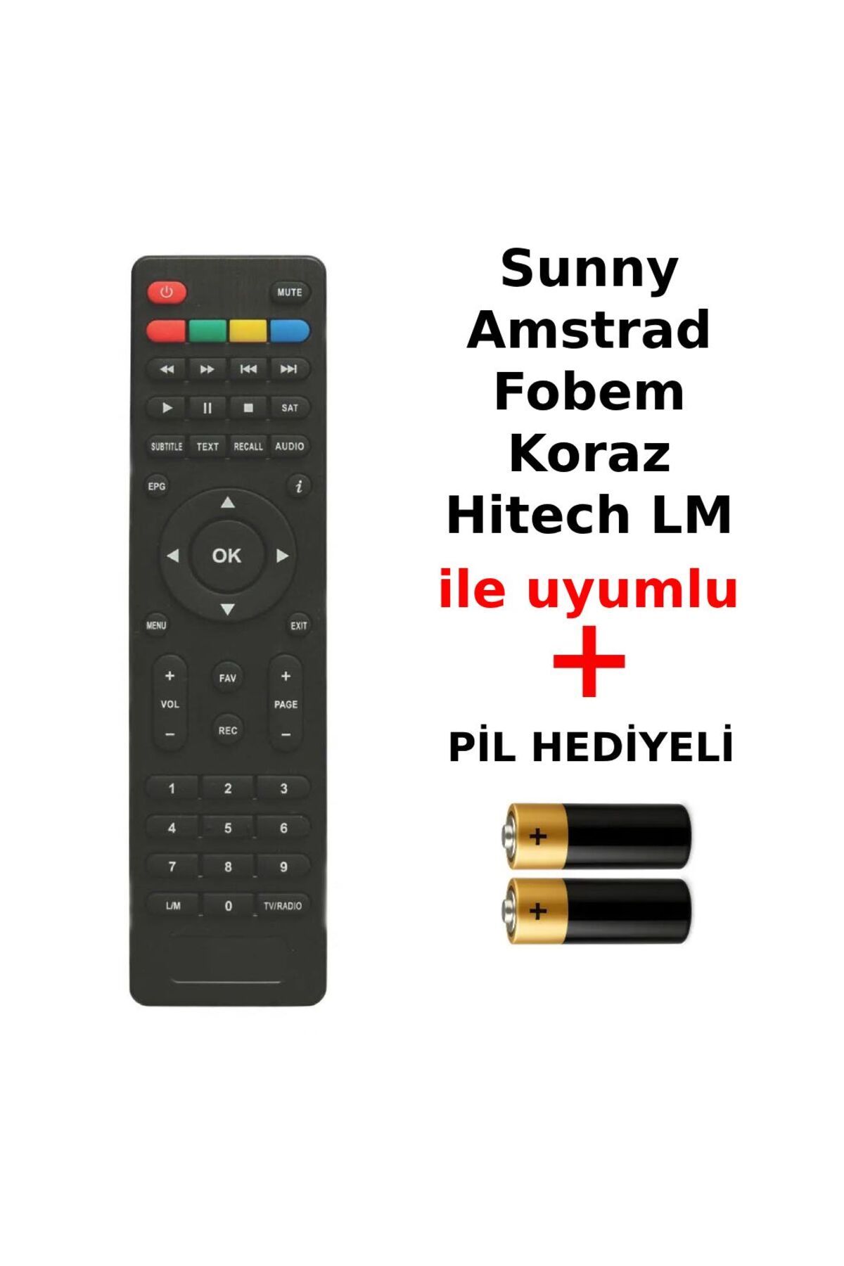 Suntel Sunny Amstrad Fobem Koraz Hitech LM tuşlu Hd slim kalıp uydu kumanda