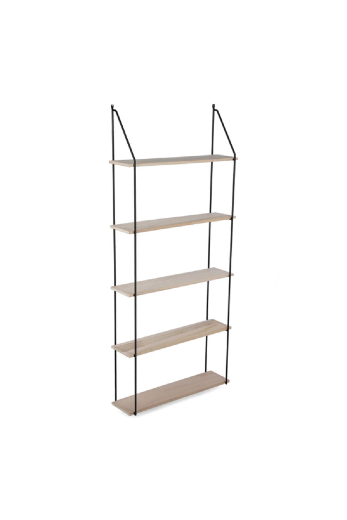 HONEYBEE-5-Layers Durable High Quality Floating Wall Shelf Beige and Black 3
