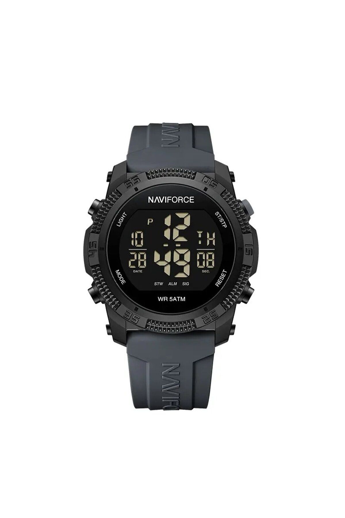 Naviforce Dijital Gri Silikon Kordon Unisex Kol Saati 2112