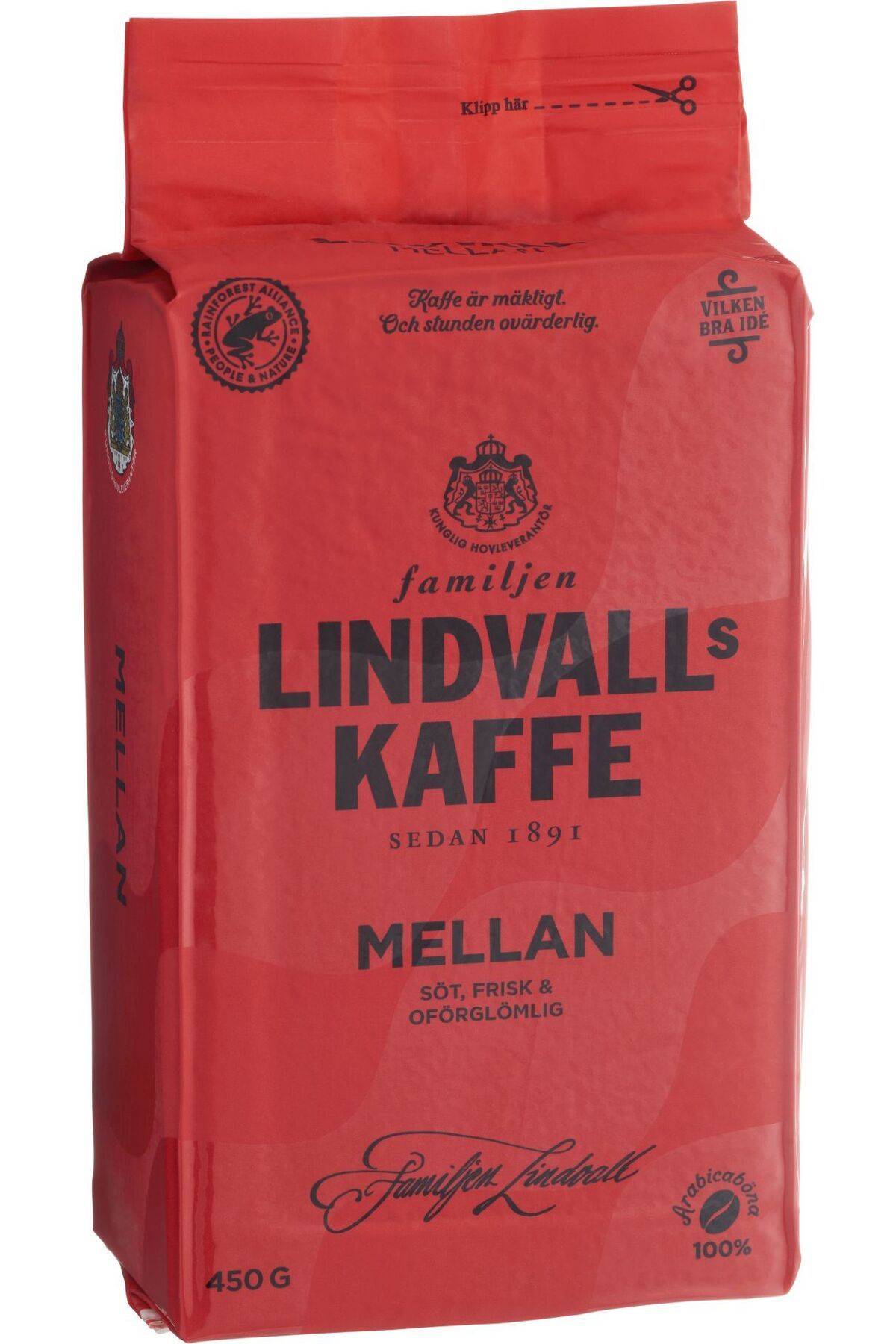 IKEA LINDVALL KAFFE Mellan orta kavrulmuş öğütülmüş kahve, 450 gr