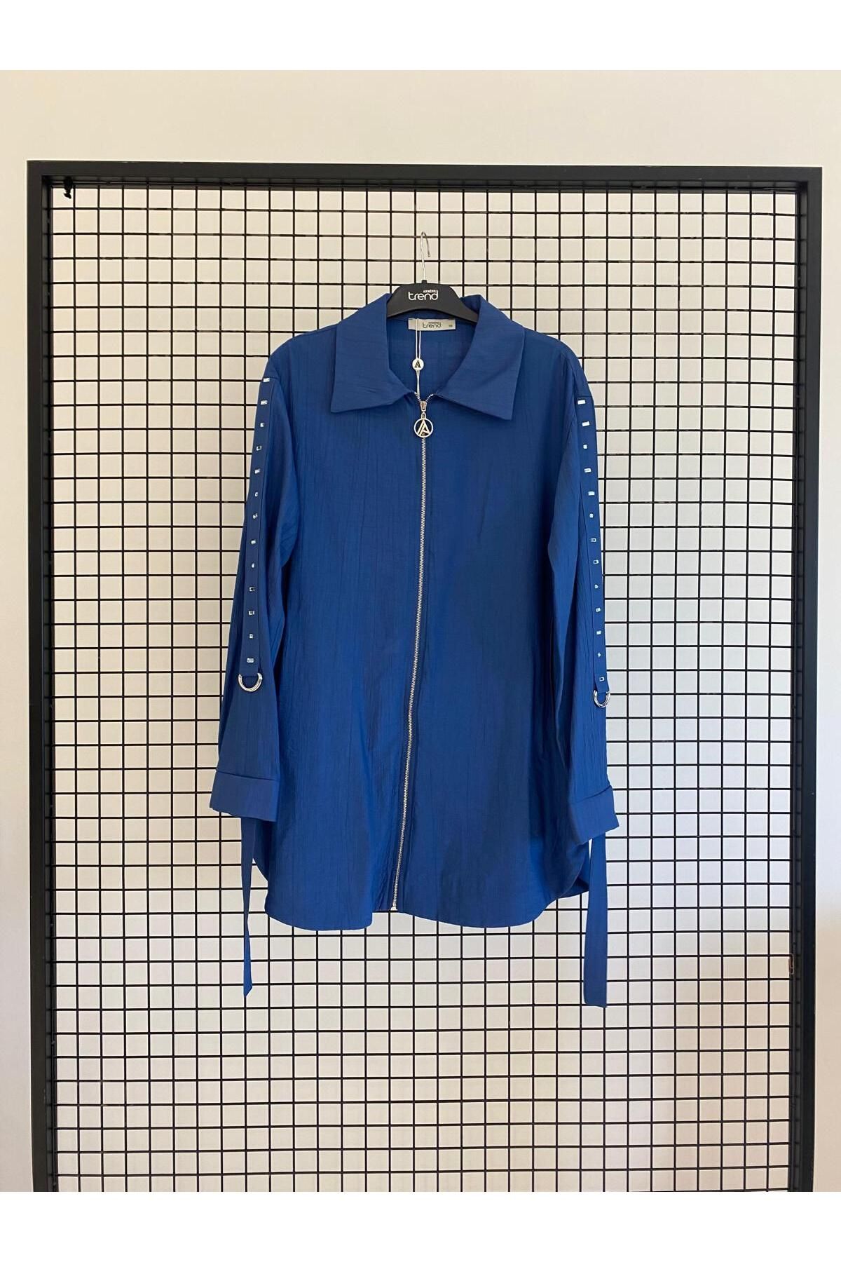 Armine TREND Yeni Sezon Koldan Taş Detaylı Yazlık Ceket Modaayka 25DSB573