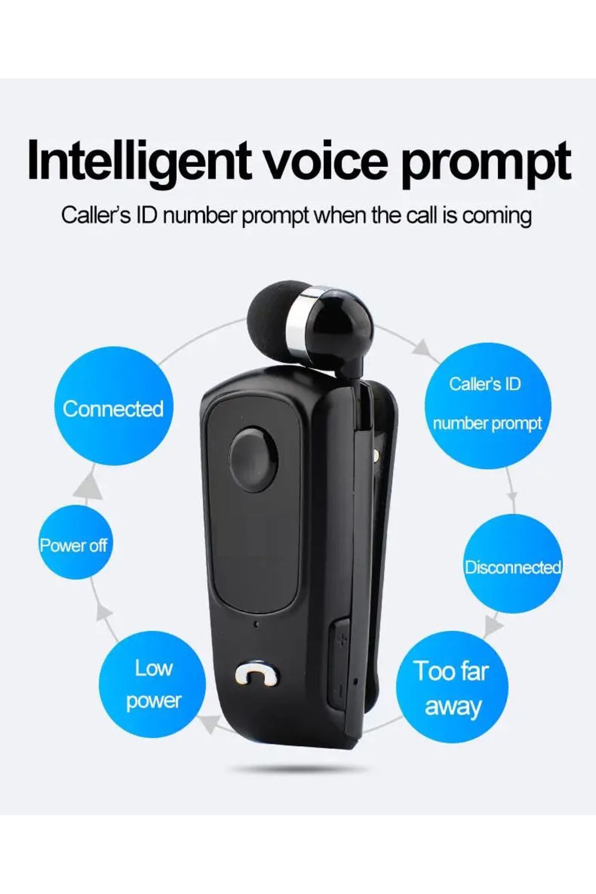 DigiMonster PG-920 Makaralı Bluetooth Kulaklık - Araç Kullanırken Telefon Elinizde Ceza Yemeyin.