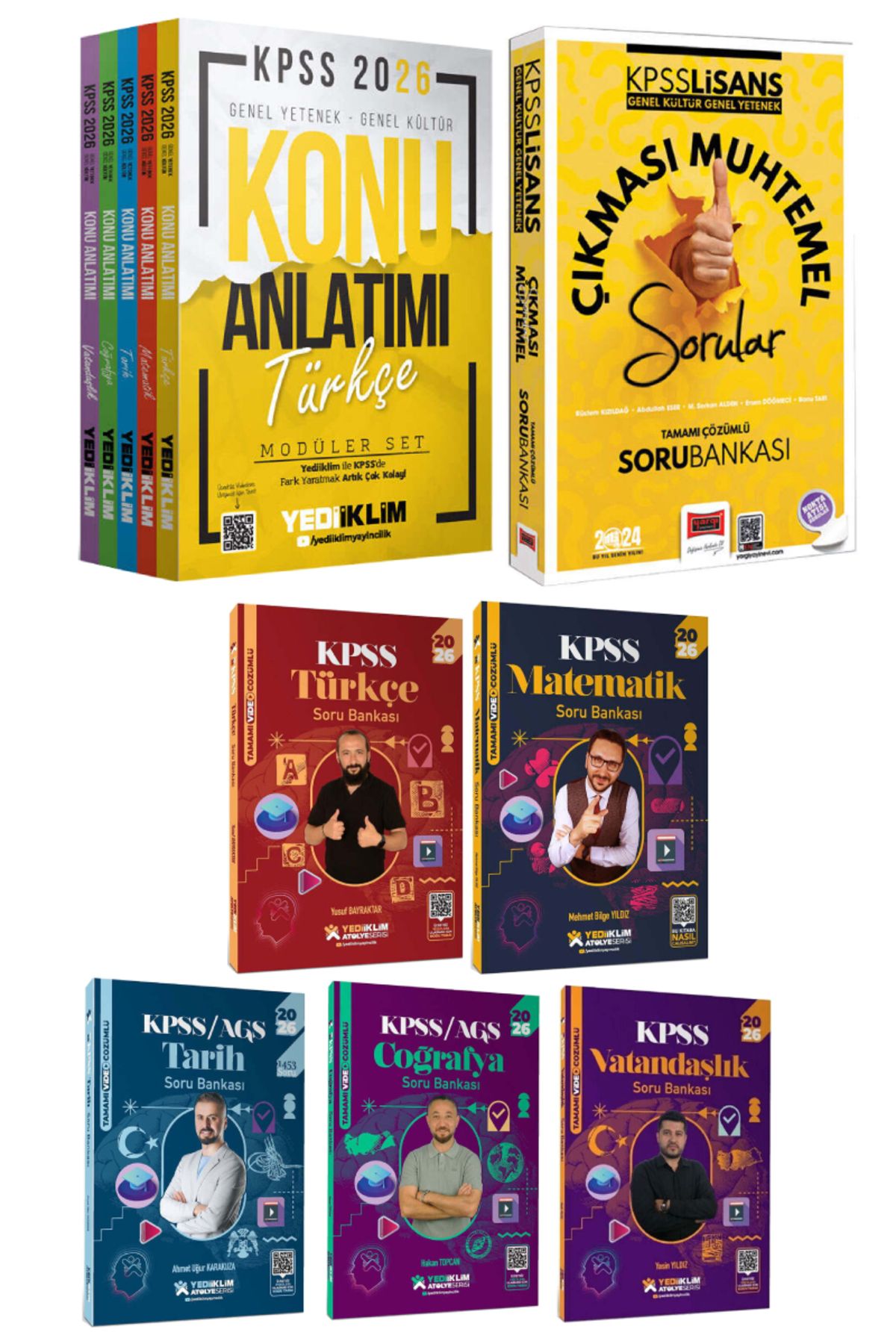 Yediiklim Yayınları 2026 Yediiklim KPSS GYGK Konu Anlatım Modüler Set+Soru Bankası Seti+Yargı GYGK Çıkması Muhtemel
