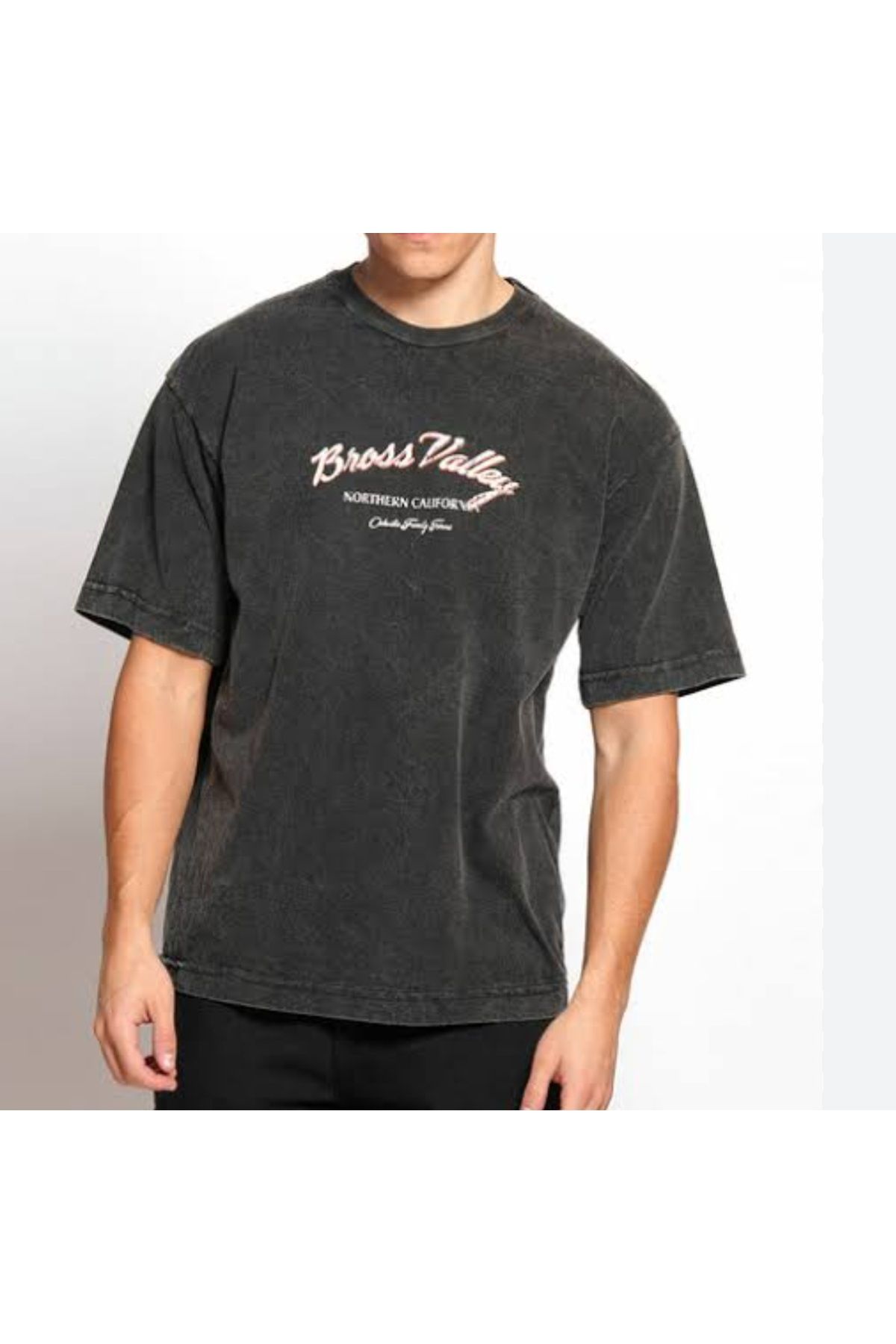 MASTIFF Sırt Baskı Detaylı Yıkamalı Kısa Kollu T-Shirt
